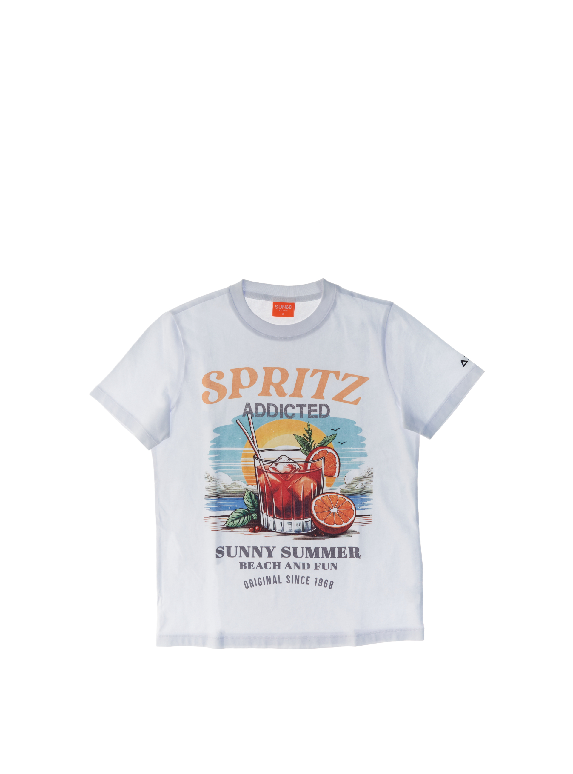SUN68 T-shirt girocollo PANNA