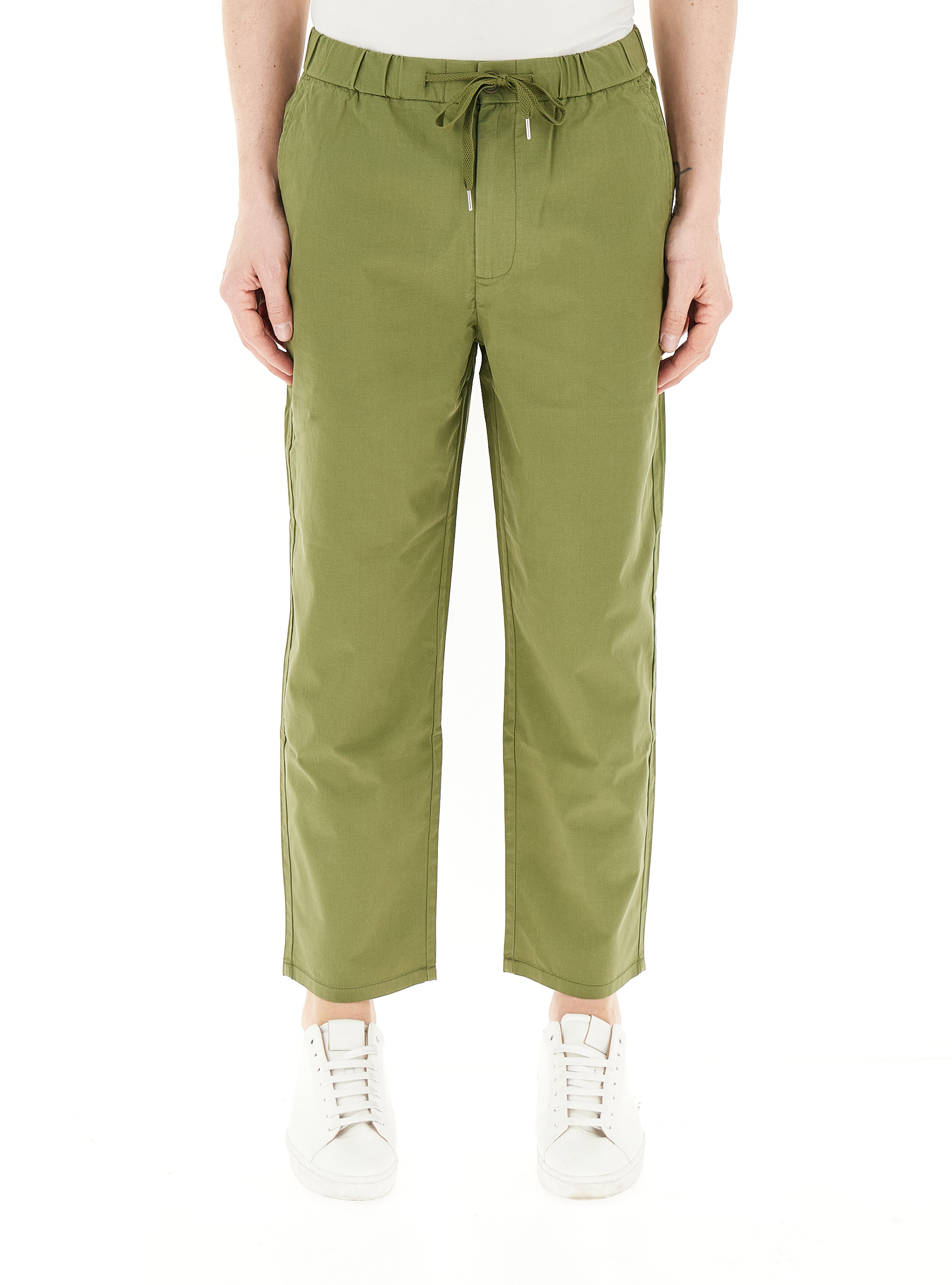 Pantalone misto cotone VERDE OLIVA S