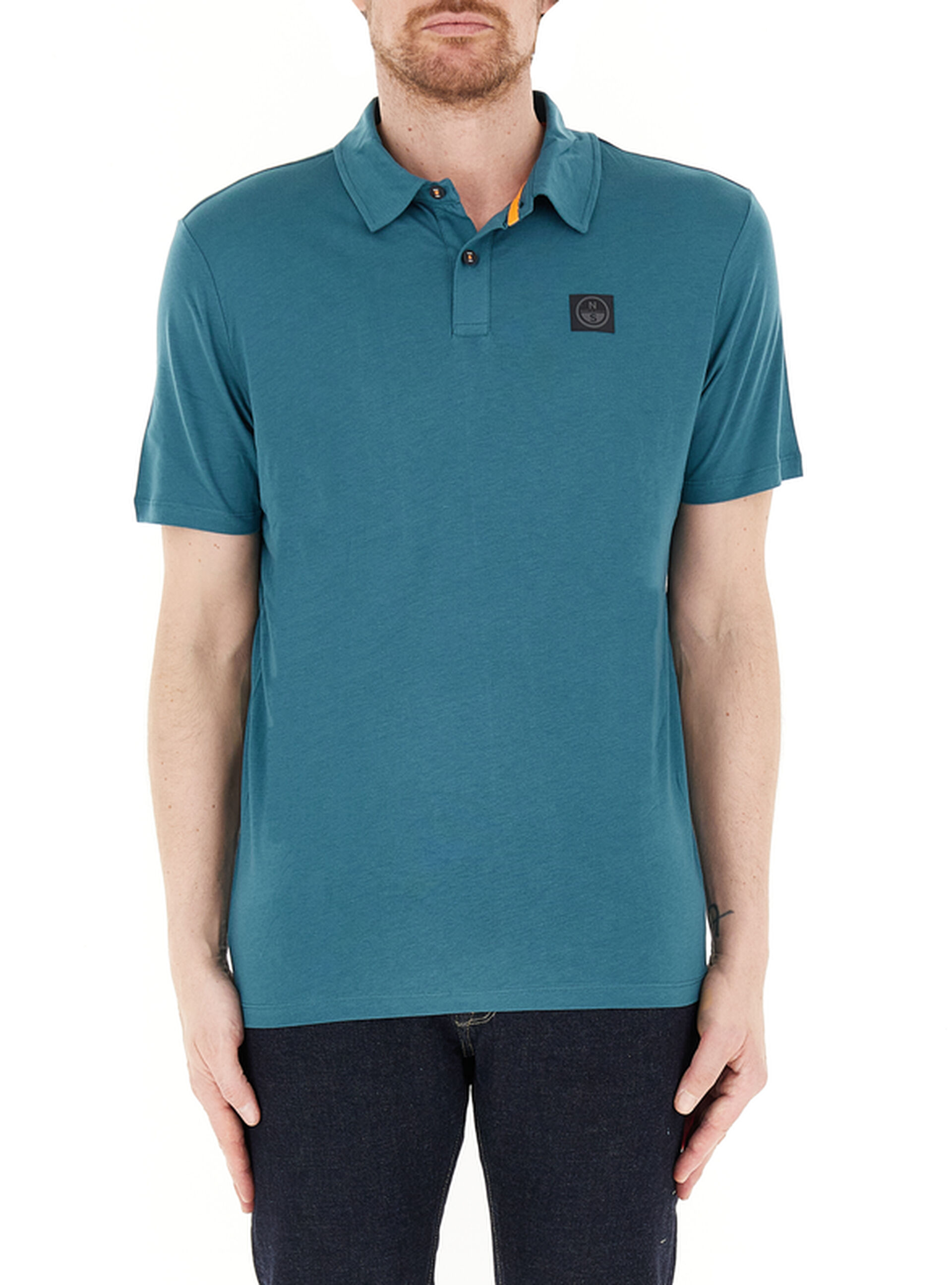 Polo misto cotone PETROLIO M