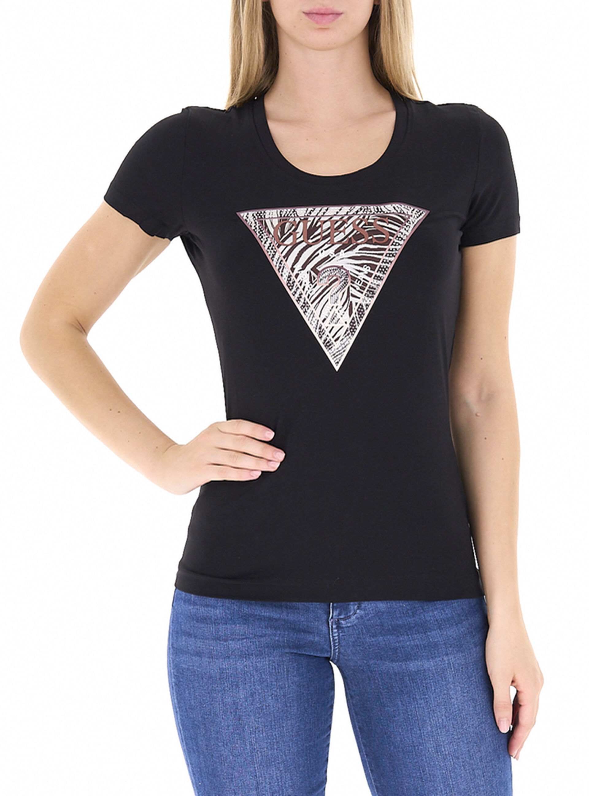 Guess T-shirt girocollo NERO M