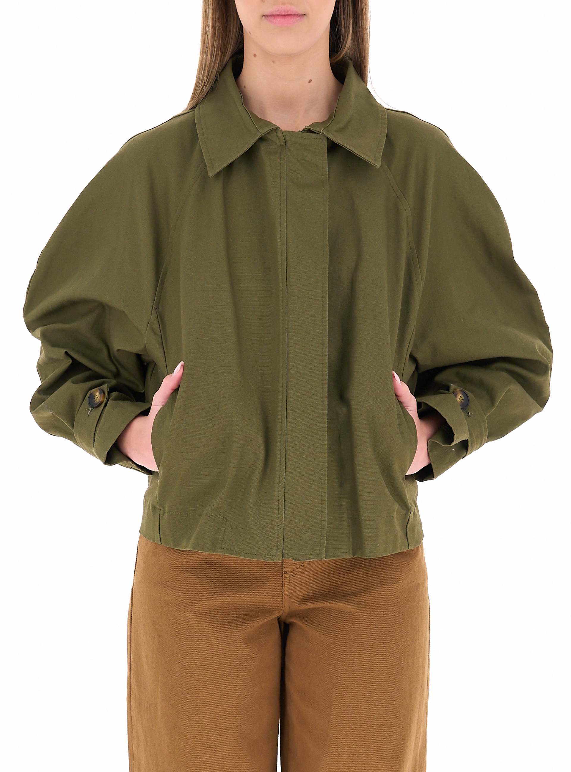 Giubbino in cotone VERDE OLIVA L