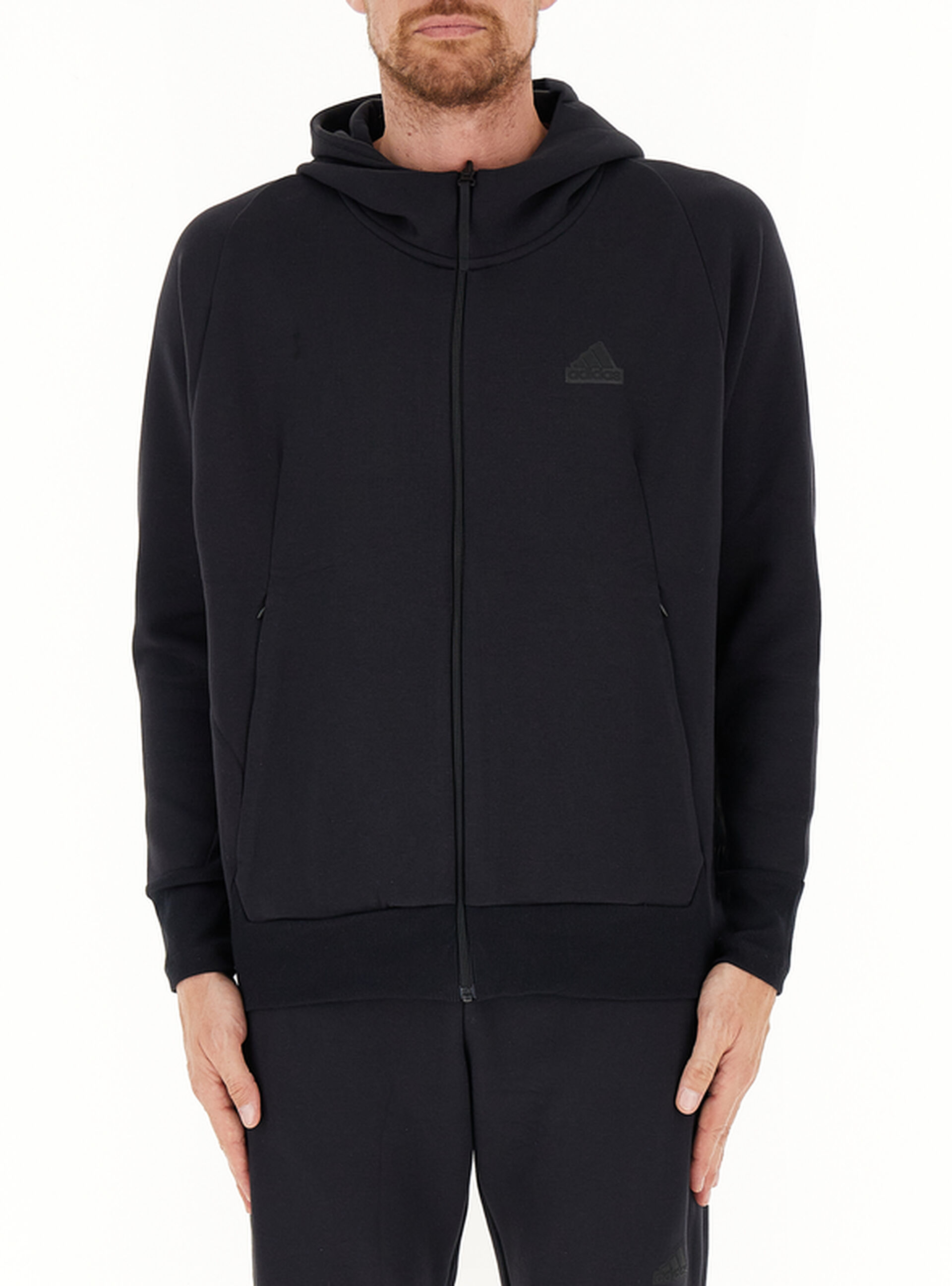 Adidas Felpa con zip NERO