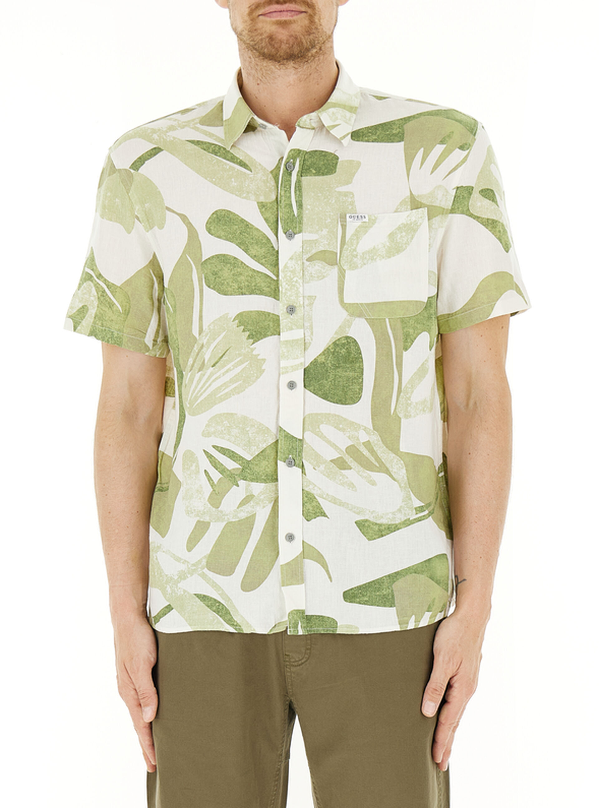 Guess Camicia maniche corte VERDE
