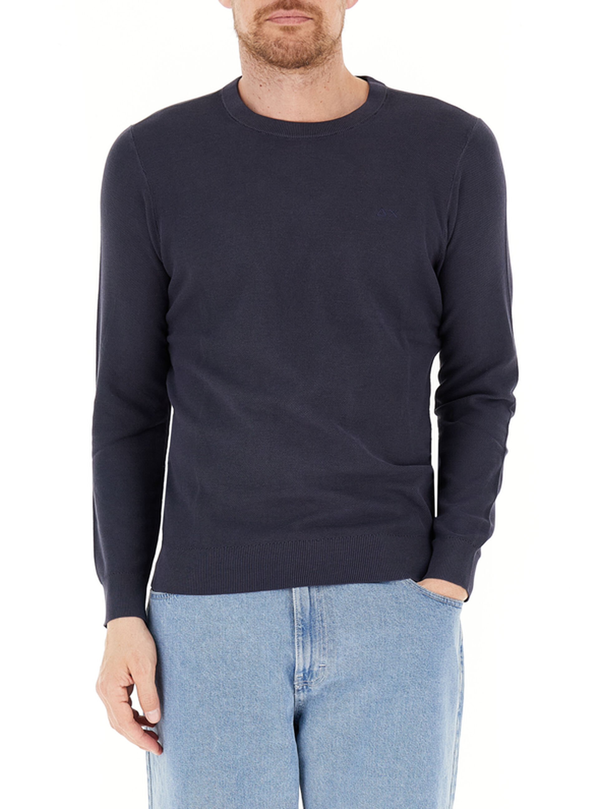 SUN68 Maglia girocollo BLU NOTTE