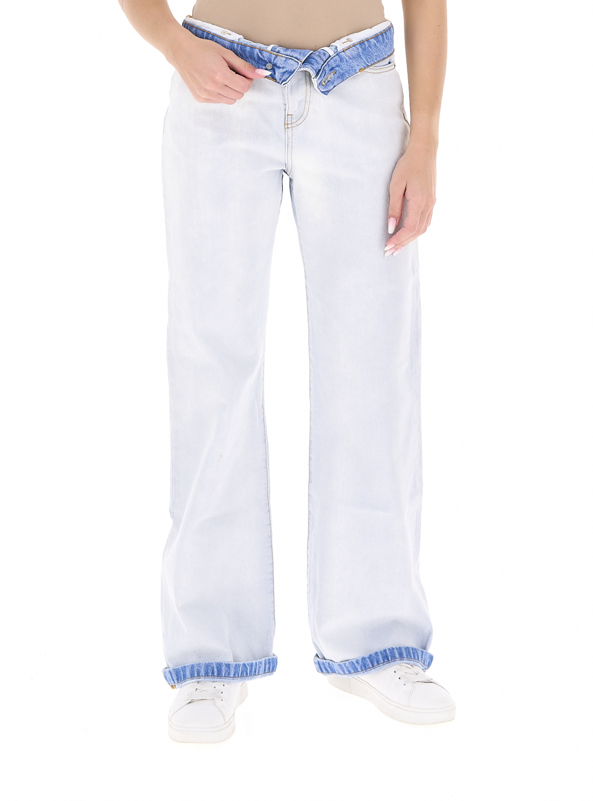 Jeans wide leg AZZURRO CHIARO