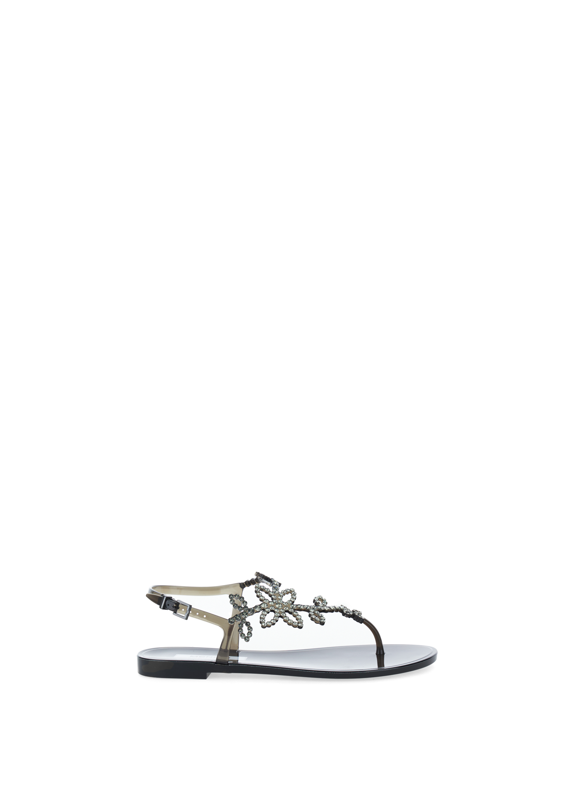 Sandali infradito con Swarovski NERO