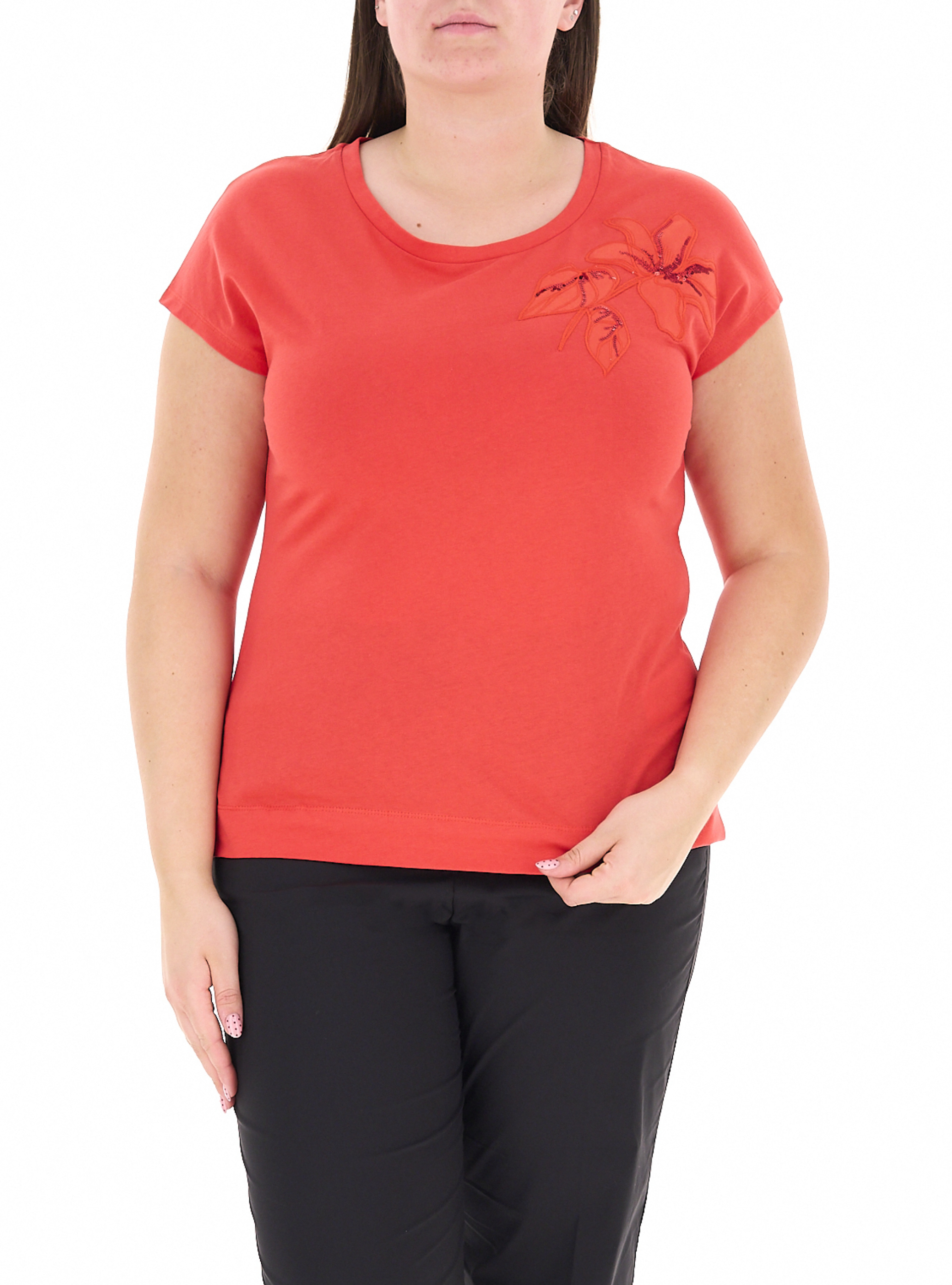 T-shirt girocollo ARANCIO INTENSO S