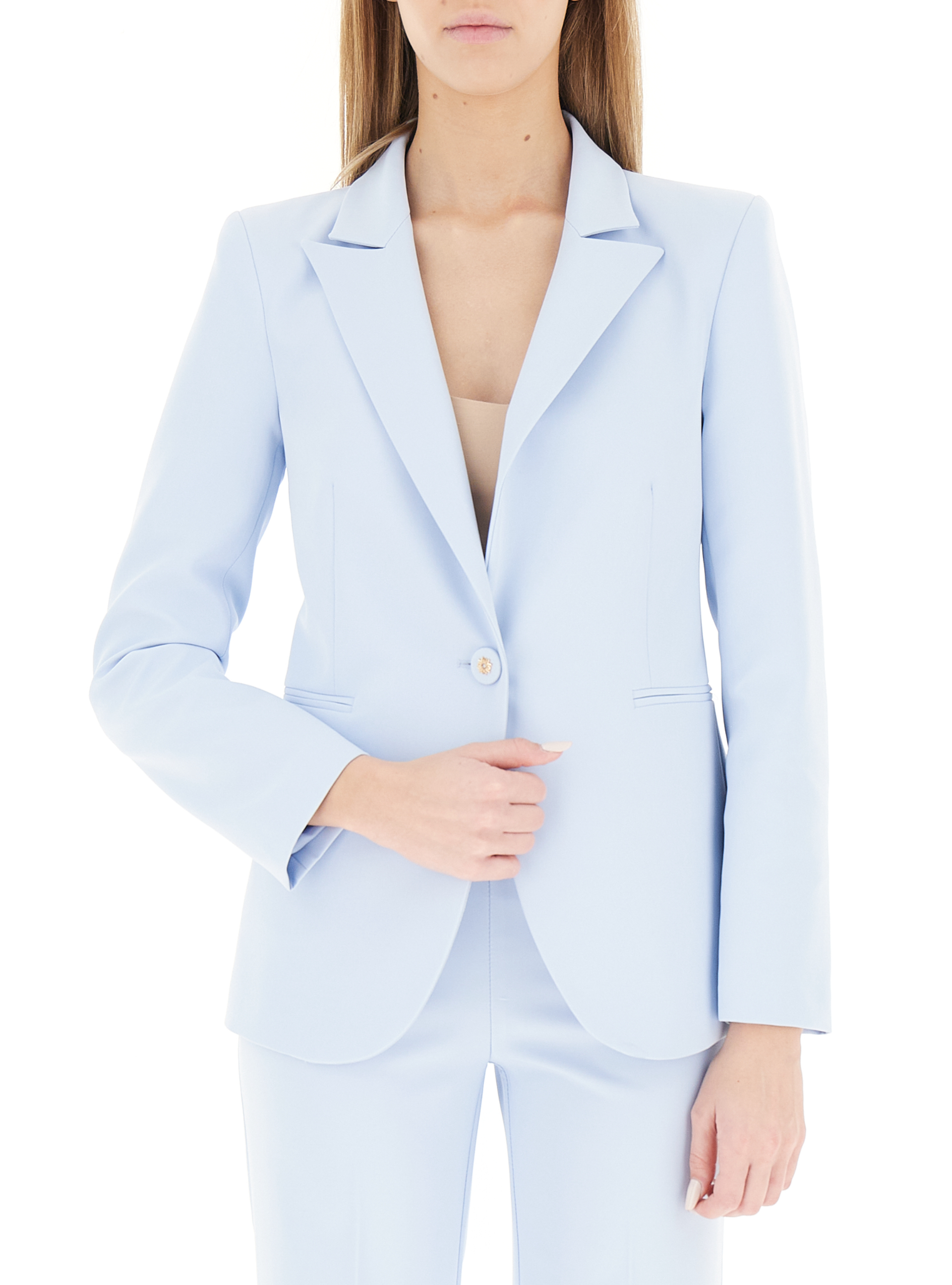 Blazer monopetto CELESTE L