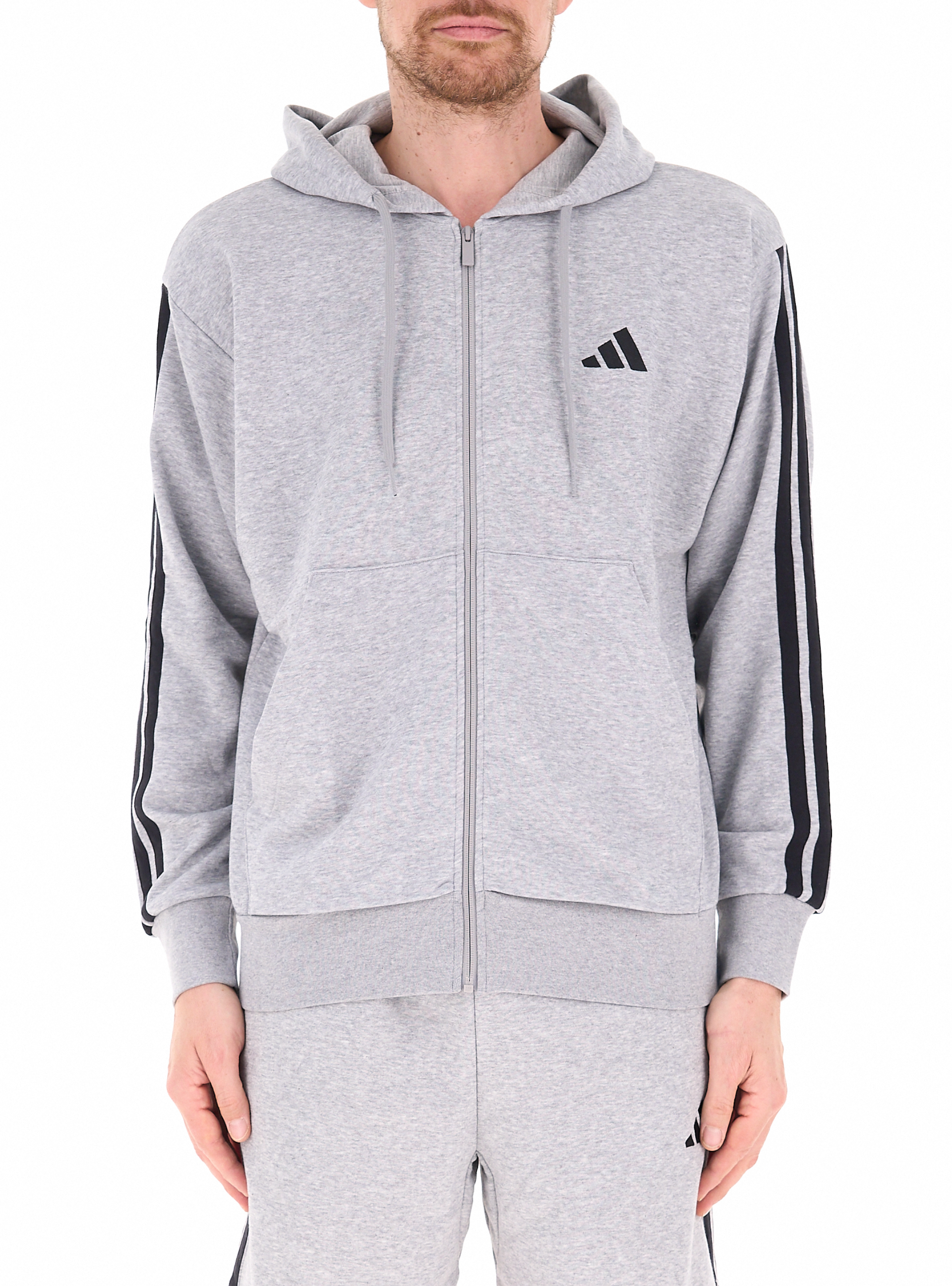 Adidas Felpa con zip GRIGIO