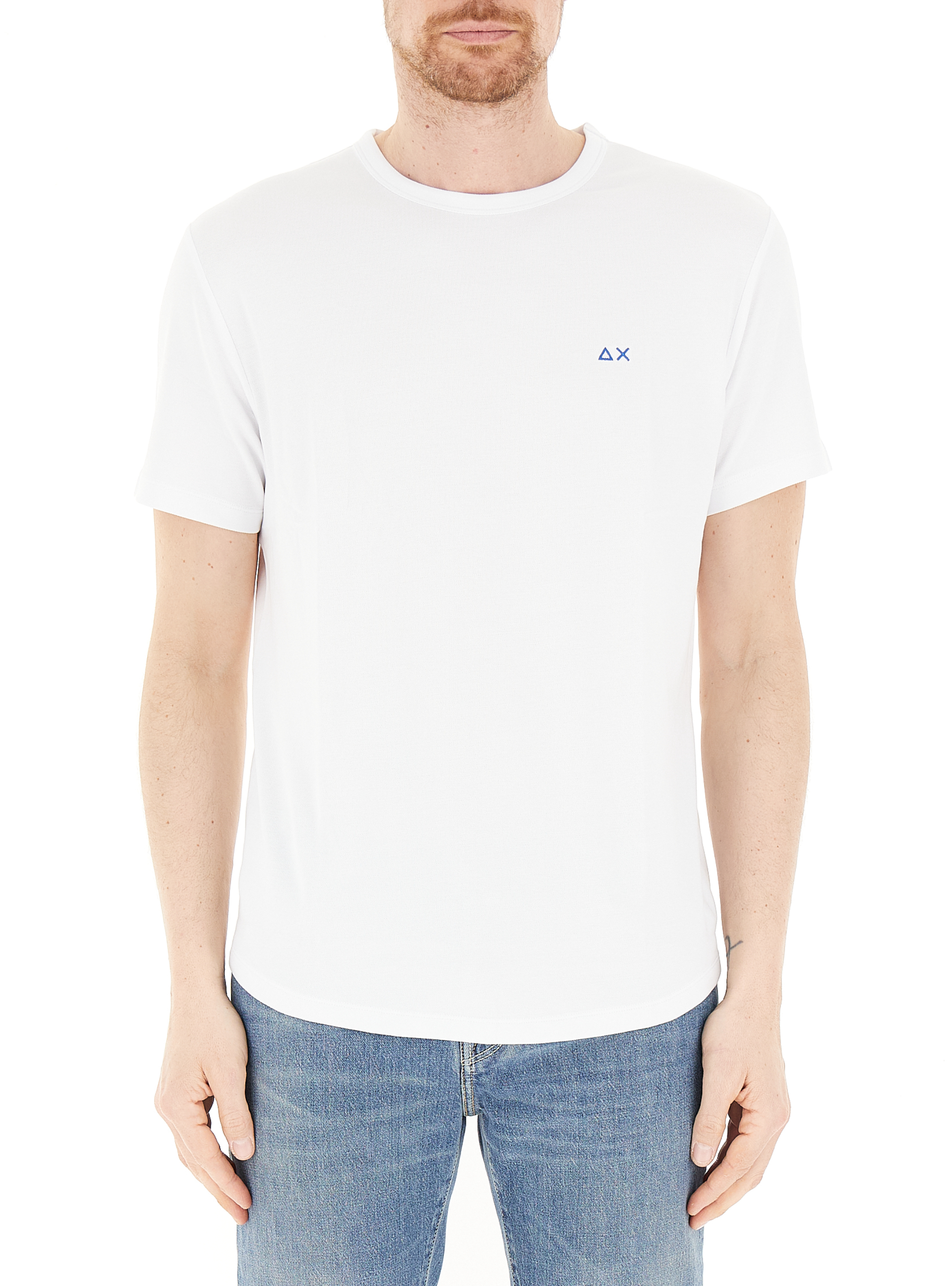SUN68 T-shirt in piqué BIANCO