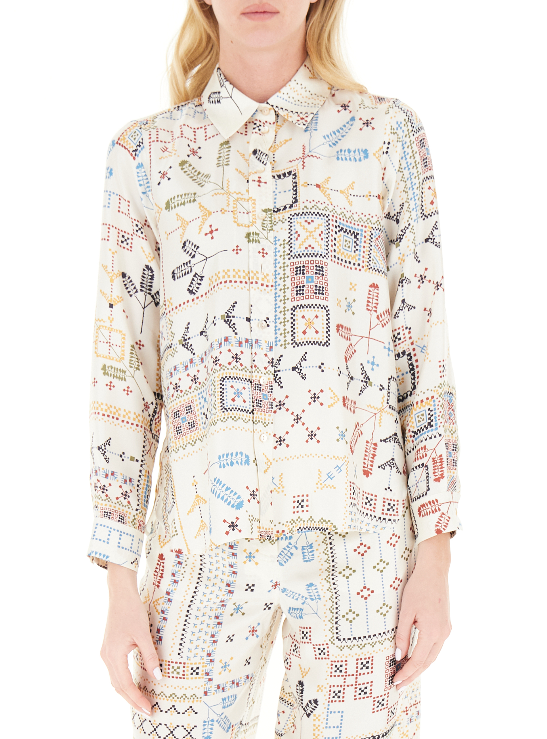 MOMONÌ Camicia in seta AVORIO 40