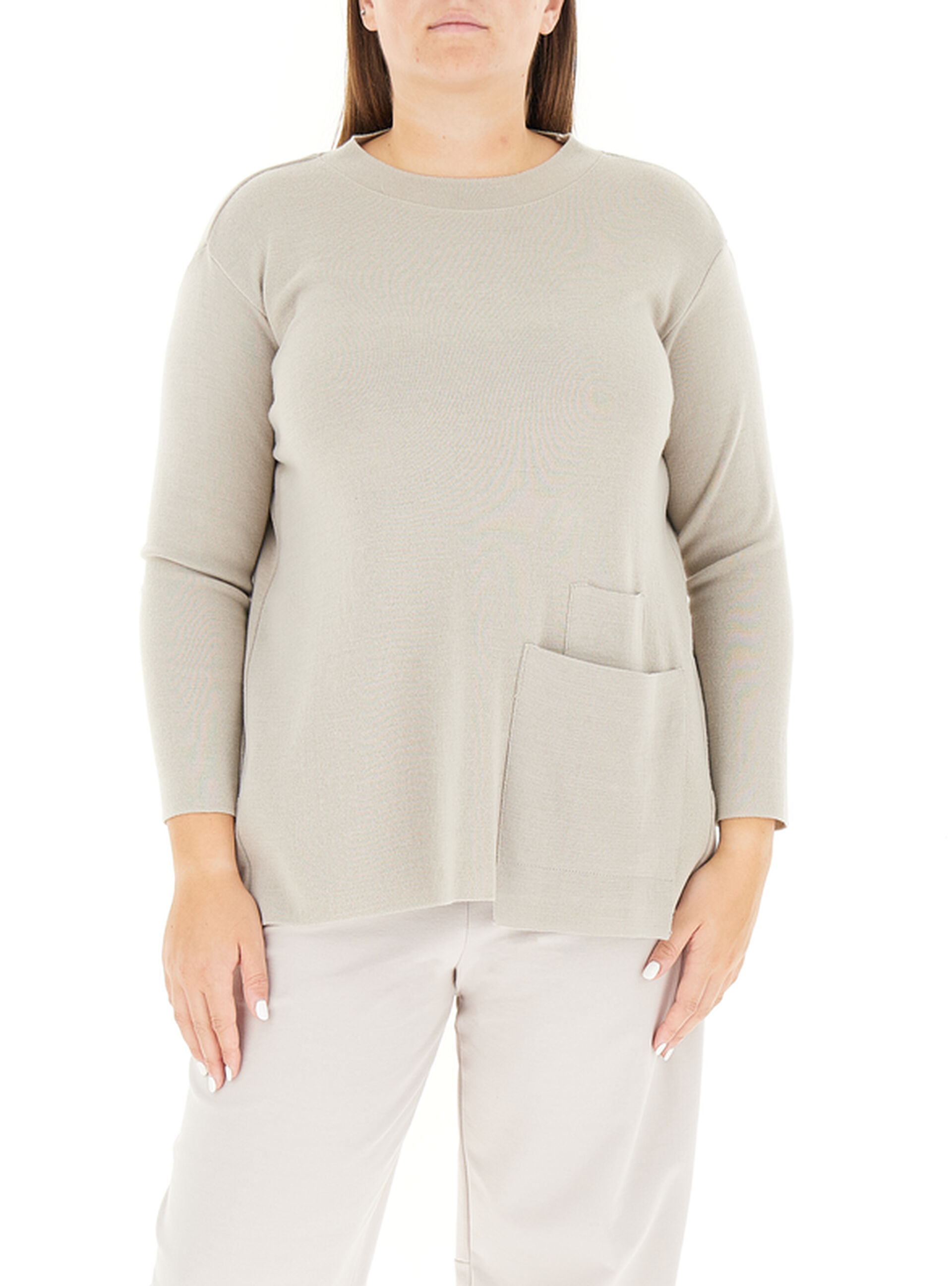 Maglia misto lana GRIGIO GHIACCIO XL
