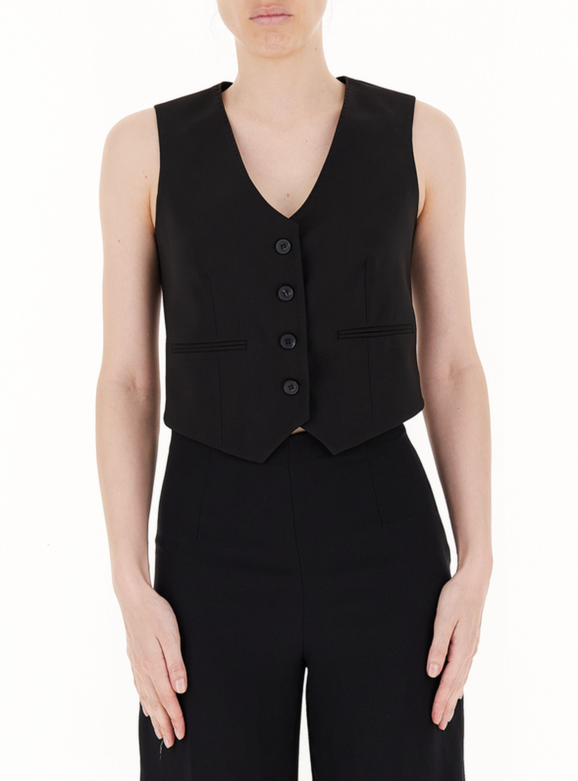 Gilet con bottoni NERO XS