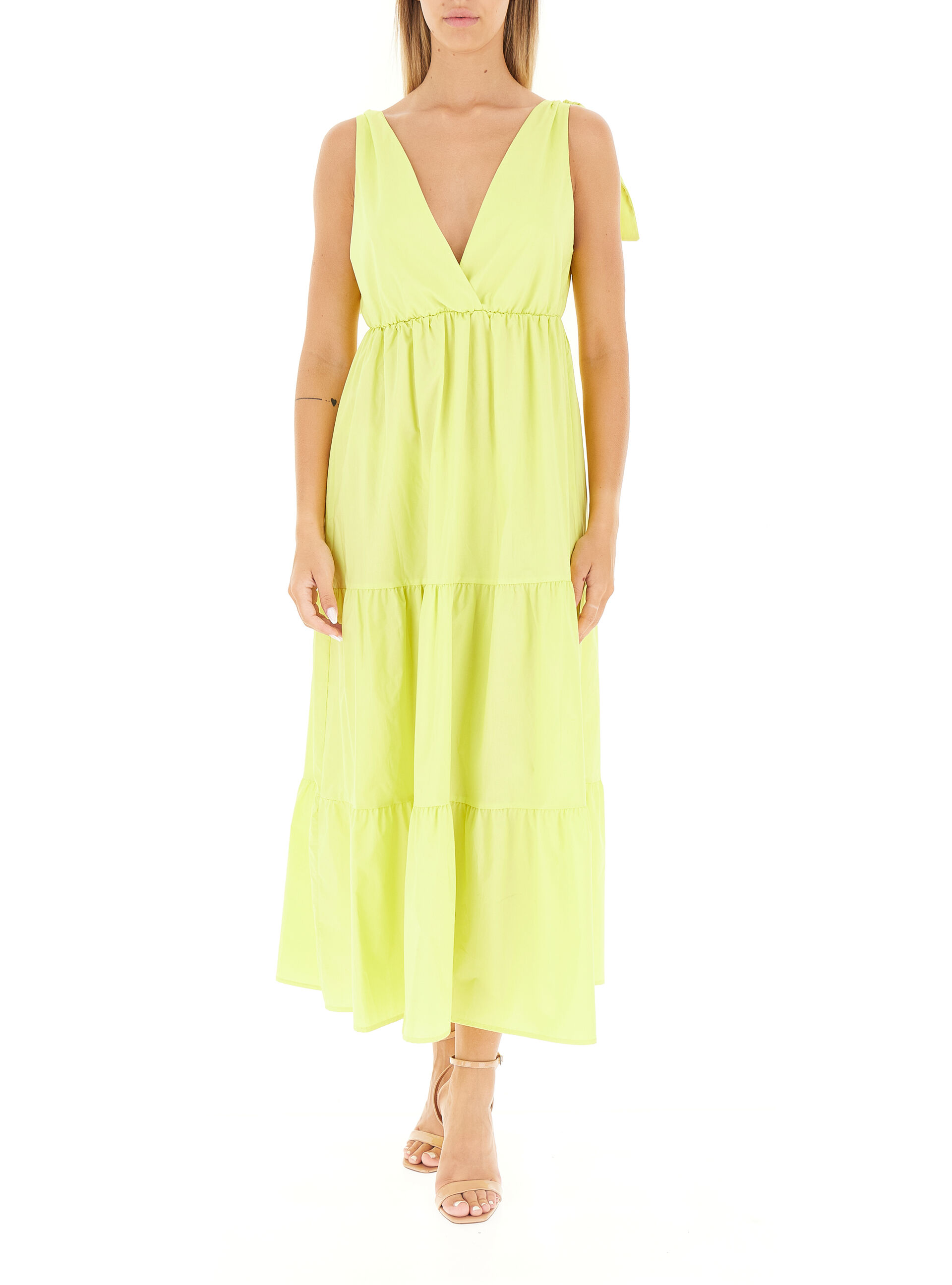 Abito in cotone GIALLO LIMONE