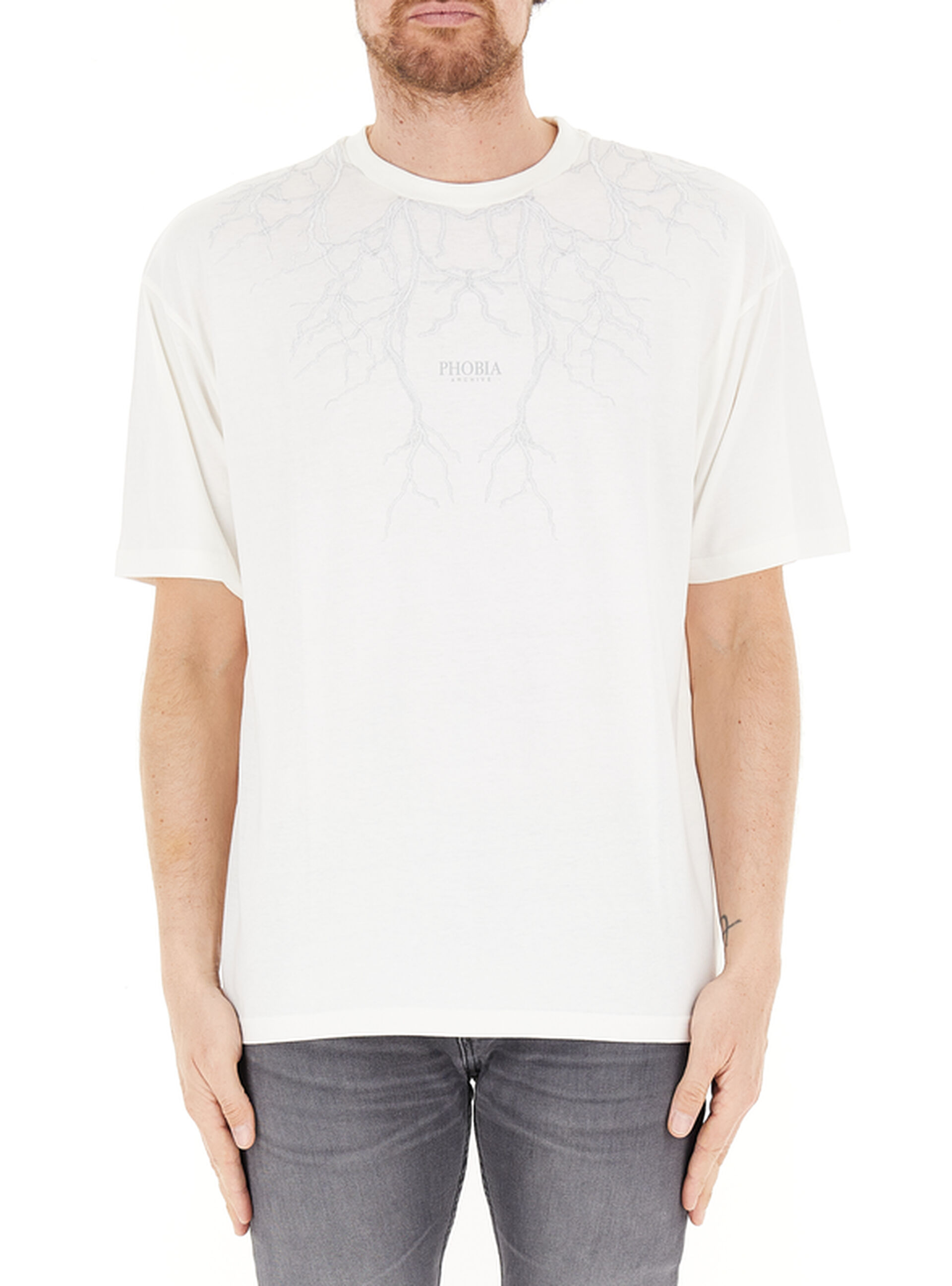 PHOBIA T-shirt con logo BIANCO