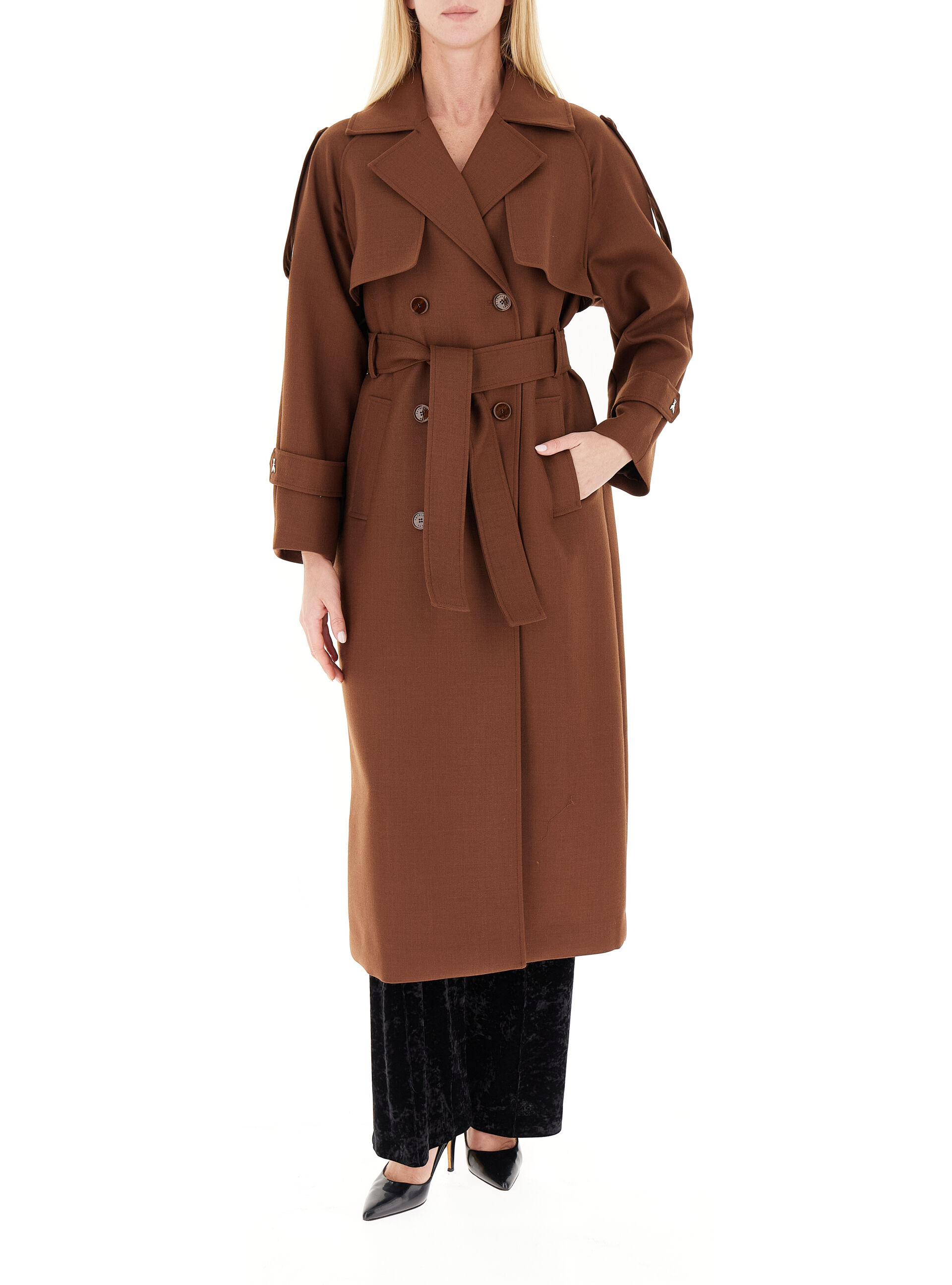 Cappotto misto lana MARRONE