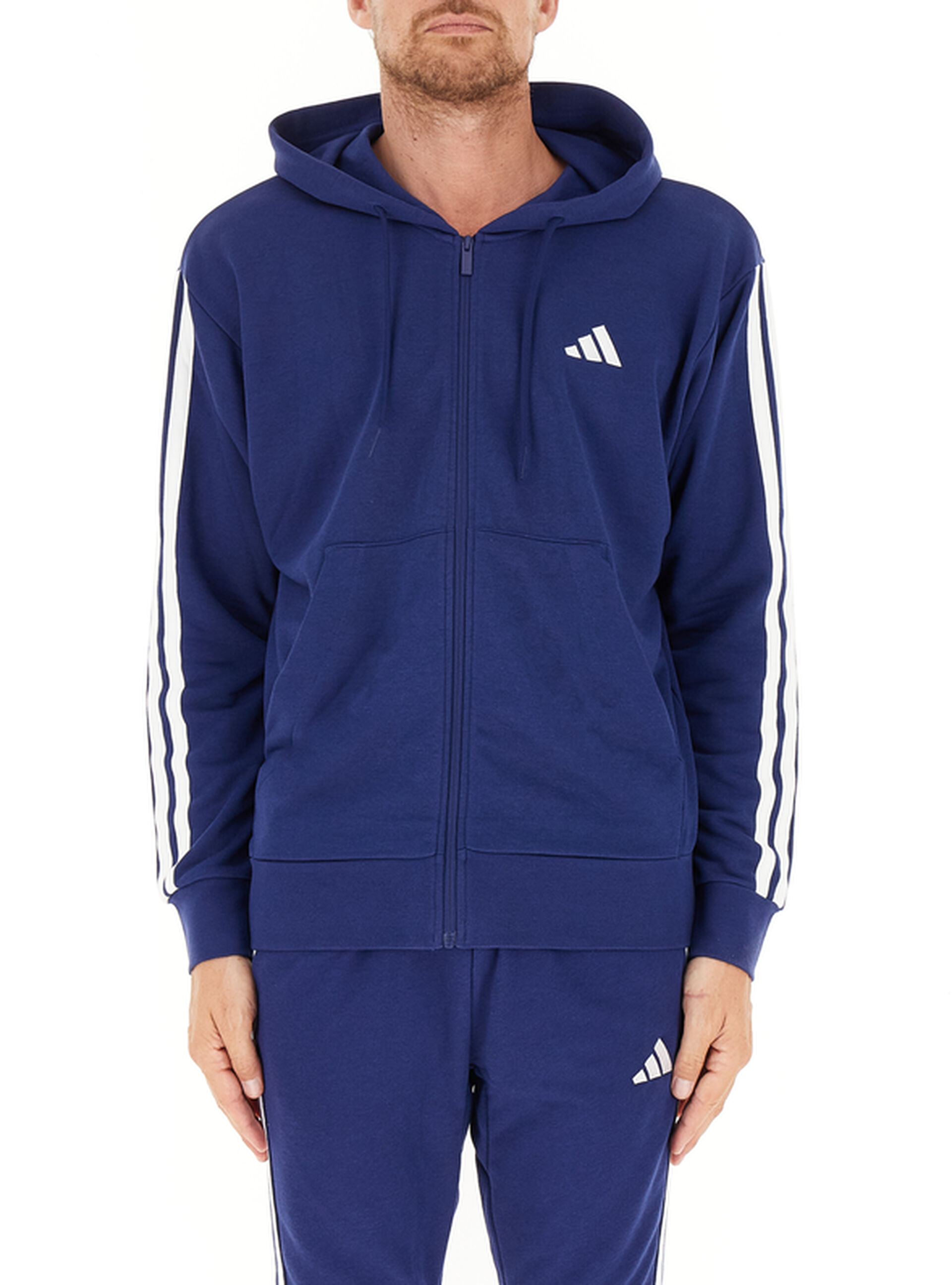 Adidas Felpa con cappuccio BLU M