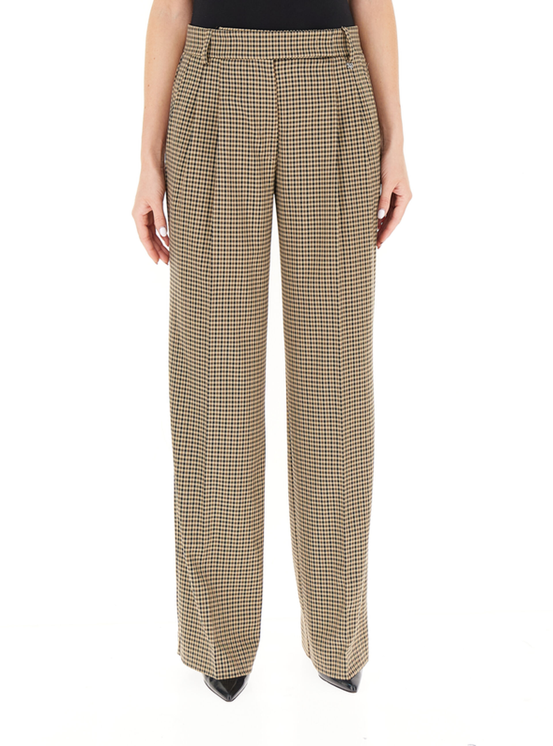 Pantalone Wide Leg MARRONE CHIARO XS
