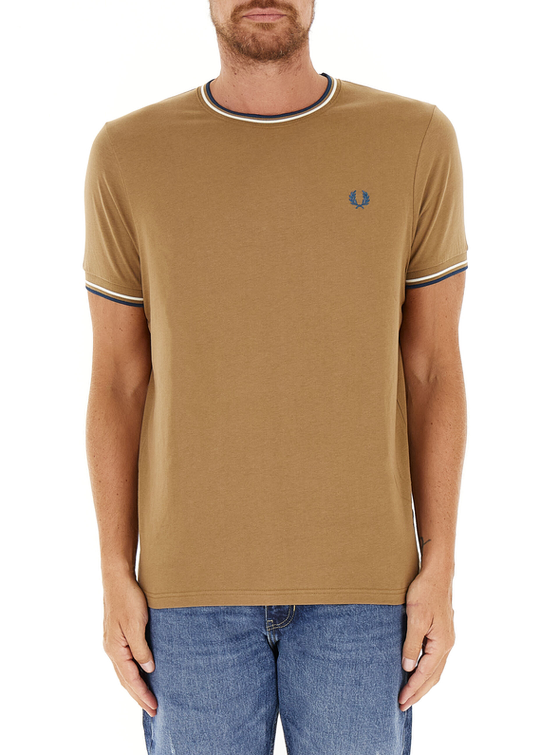 T-shirt girocollo CAMMELLO