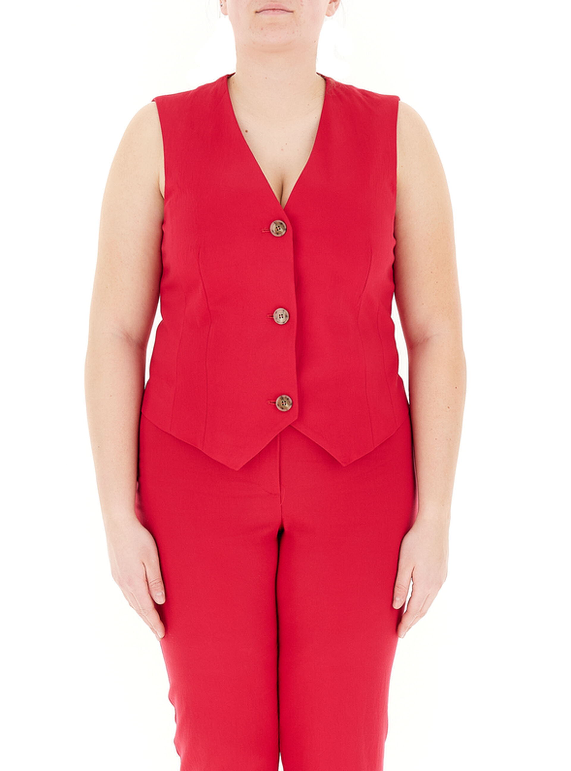 Gilet misto viscosa ROSSO 21
