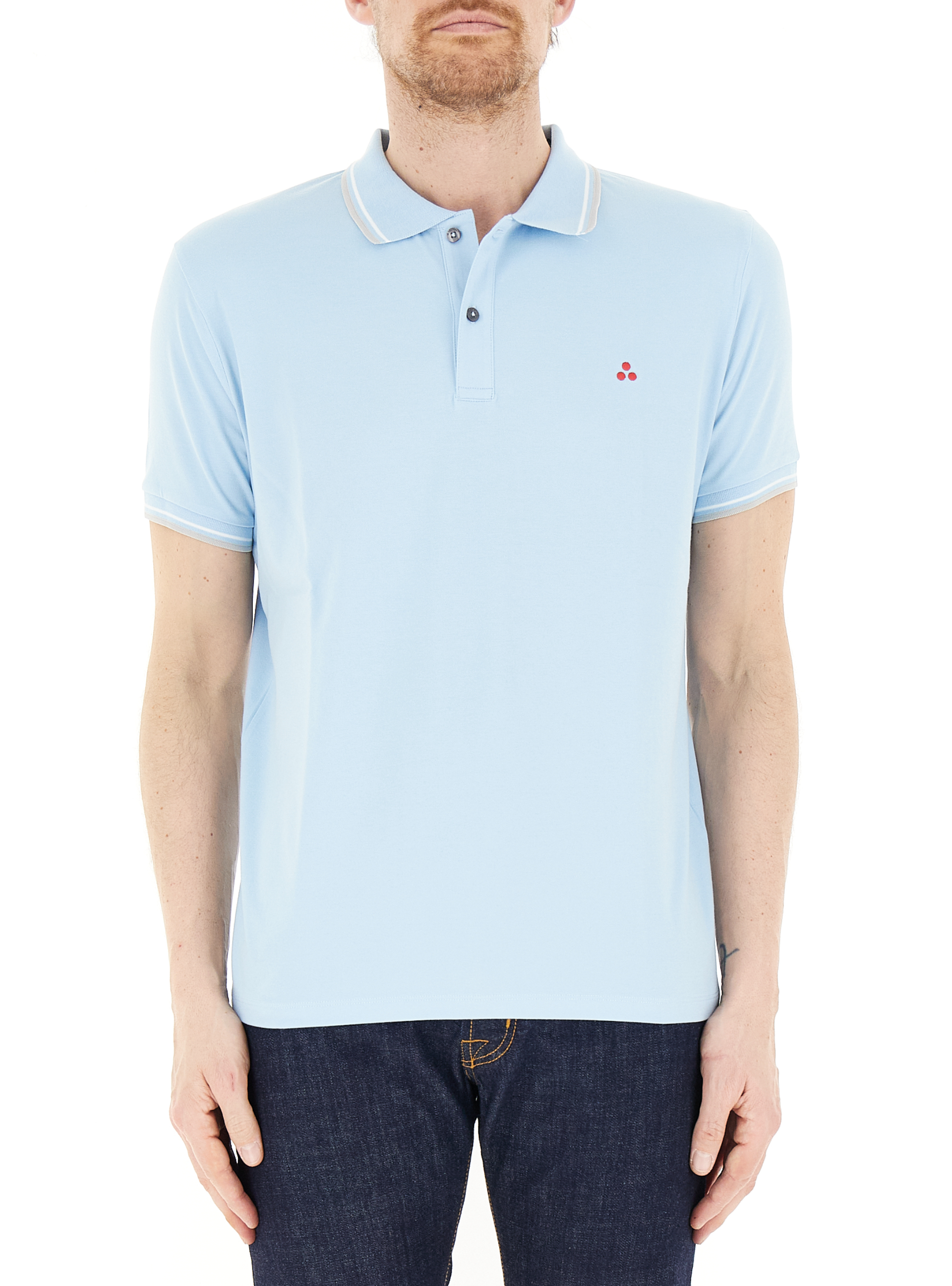 Polo in cotone AZZURRO CHIARO M