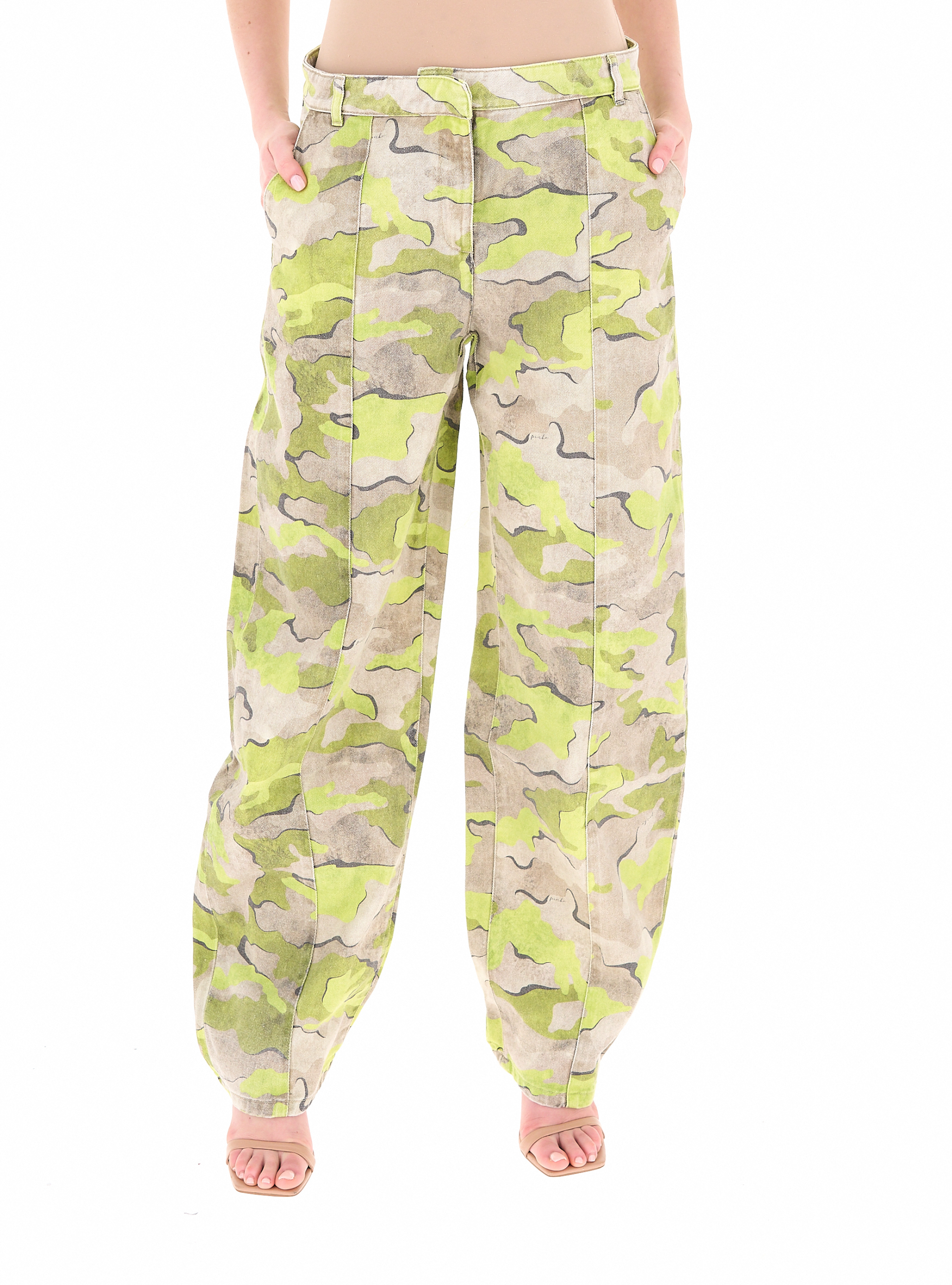 Pinko Pantalone cargo VERDE FLUO