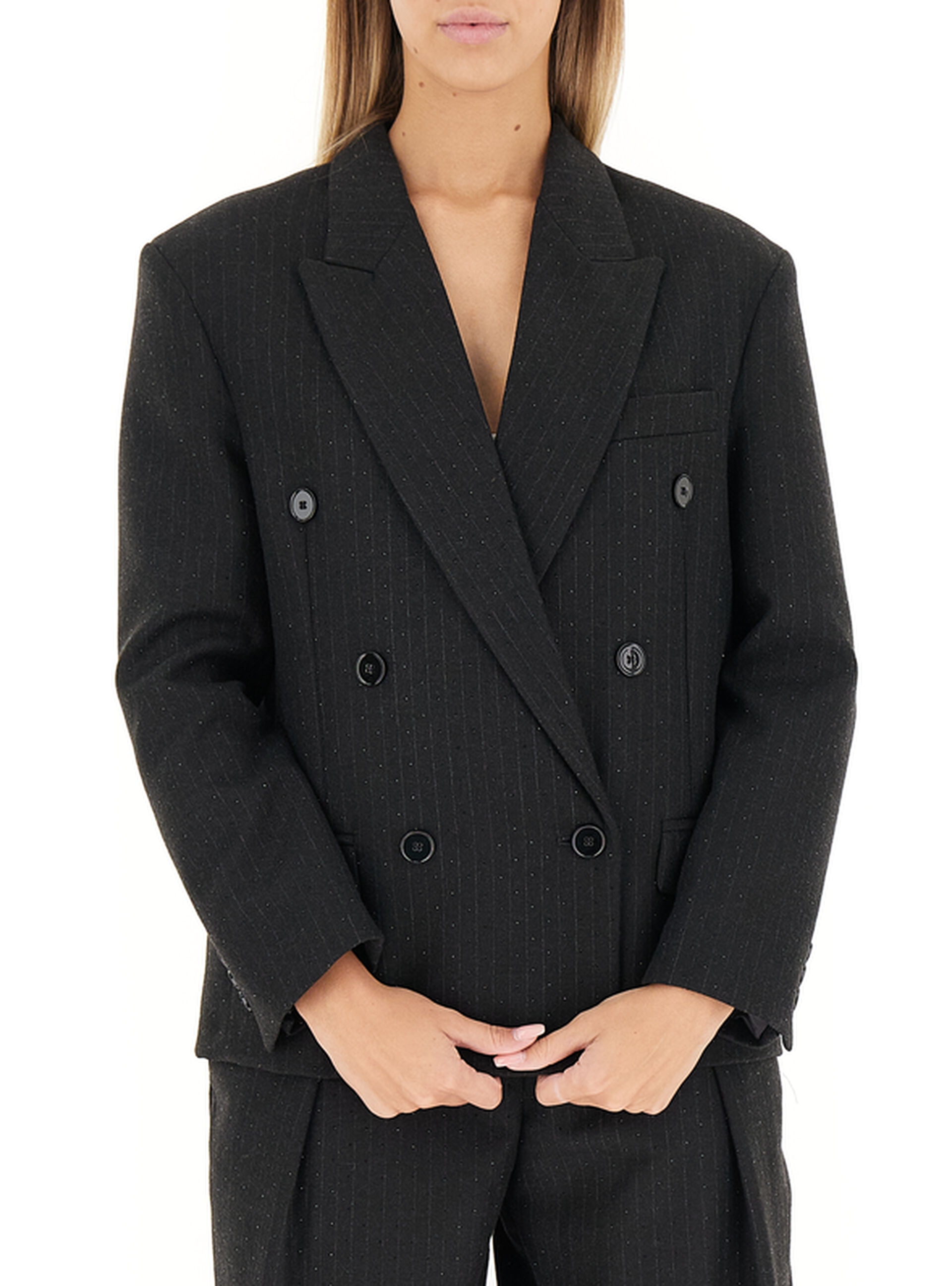 VICOLO Blazer con strass NERO S