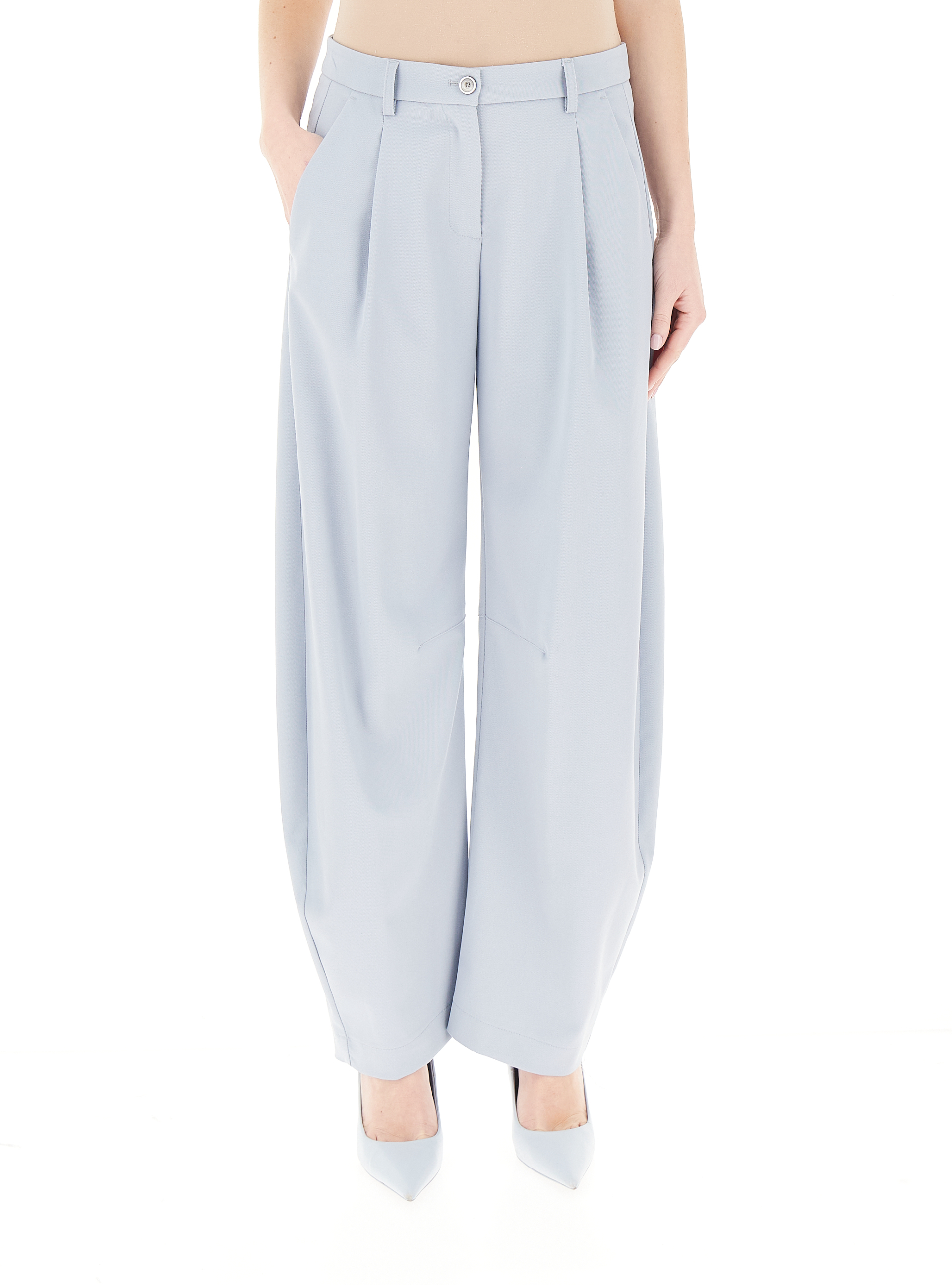 Pantalone wide Leg AZZURRO POLVERE
