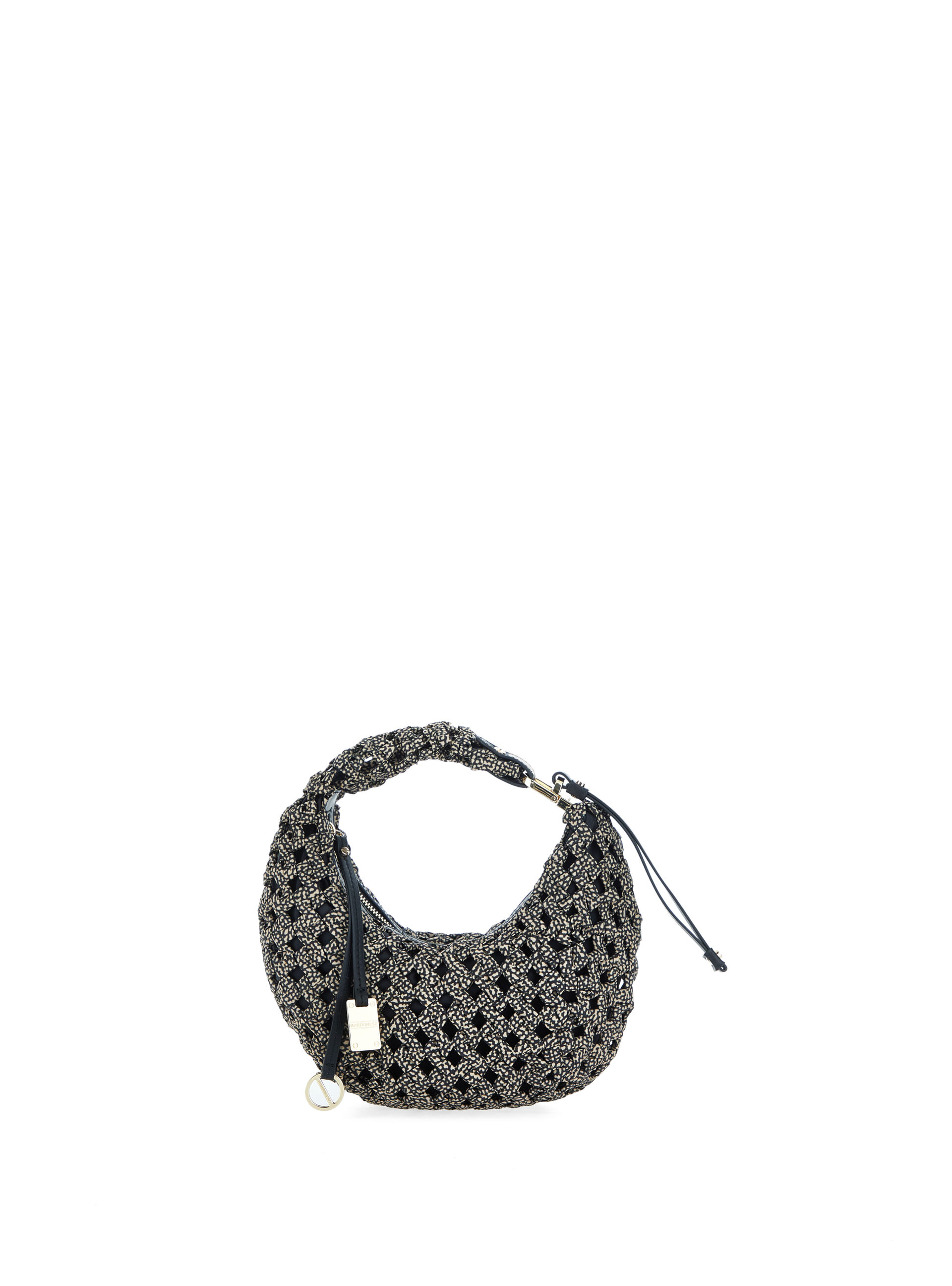 BORBONESE Borsa intrecciata NERO