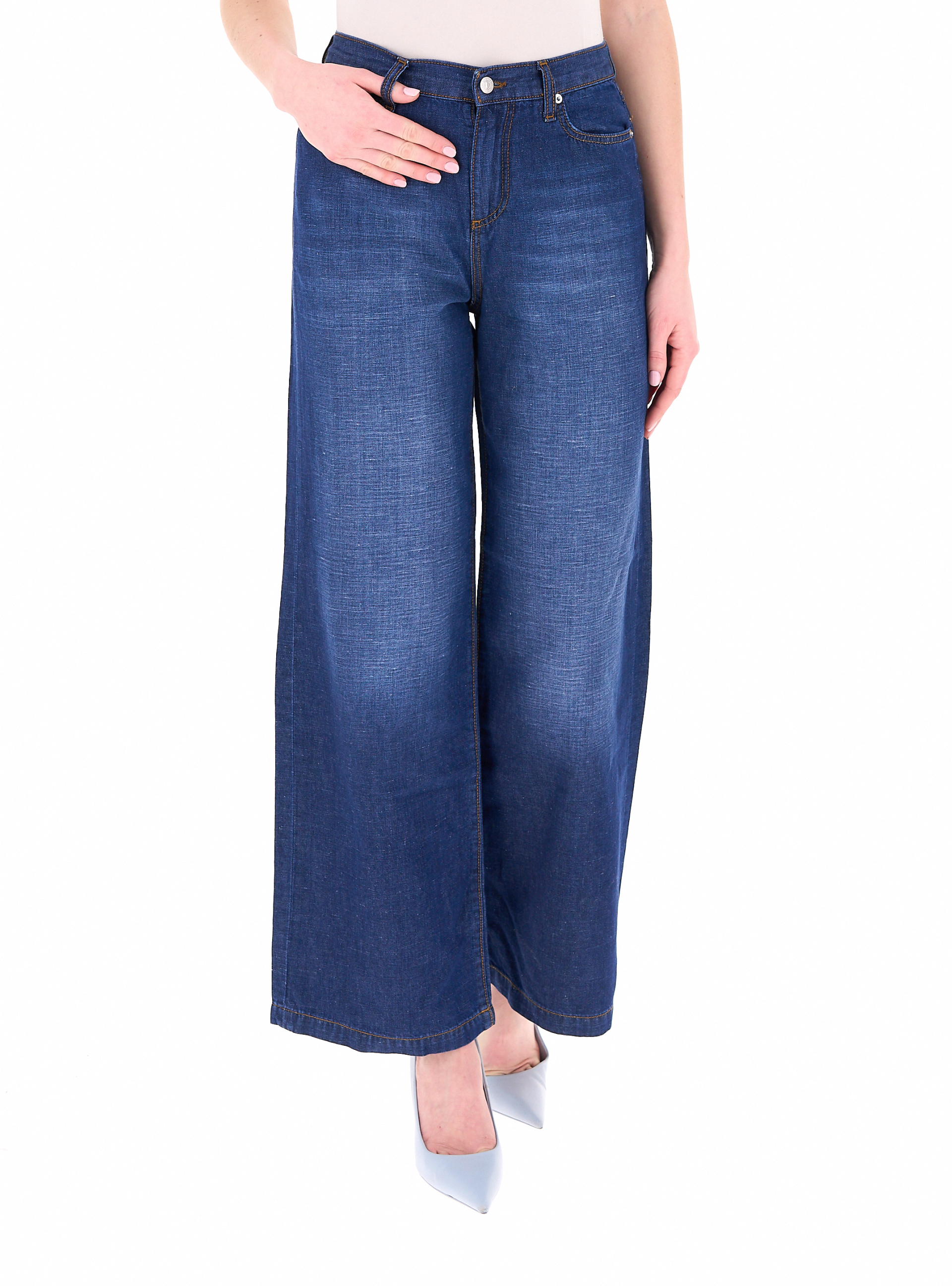 Jeans wide leg BLU SCURO