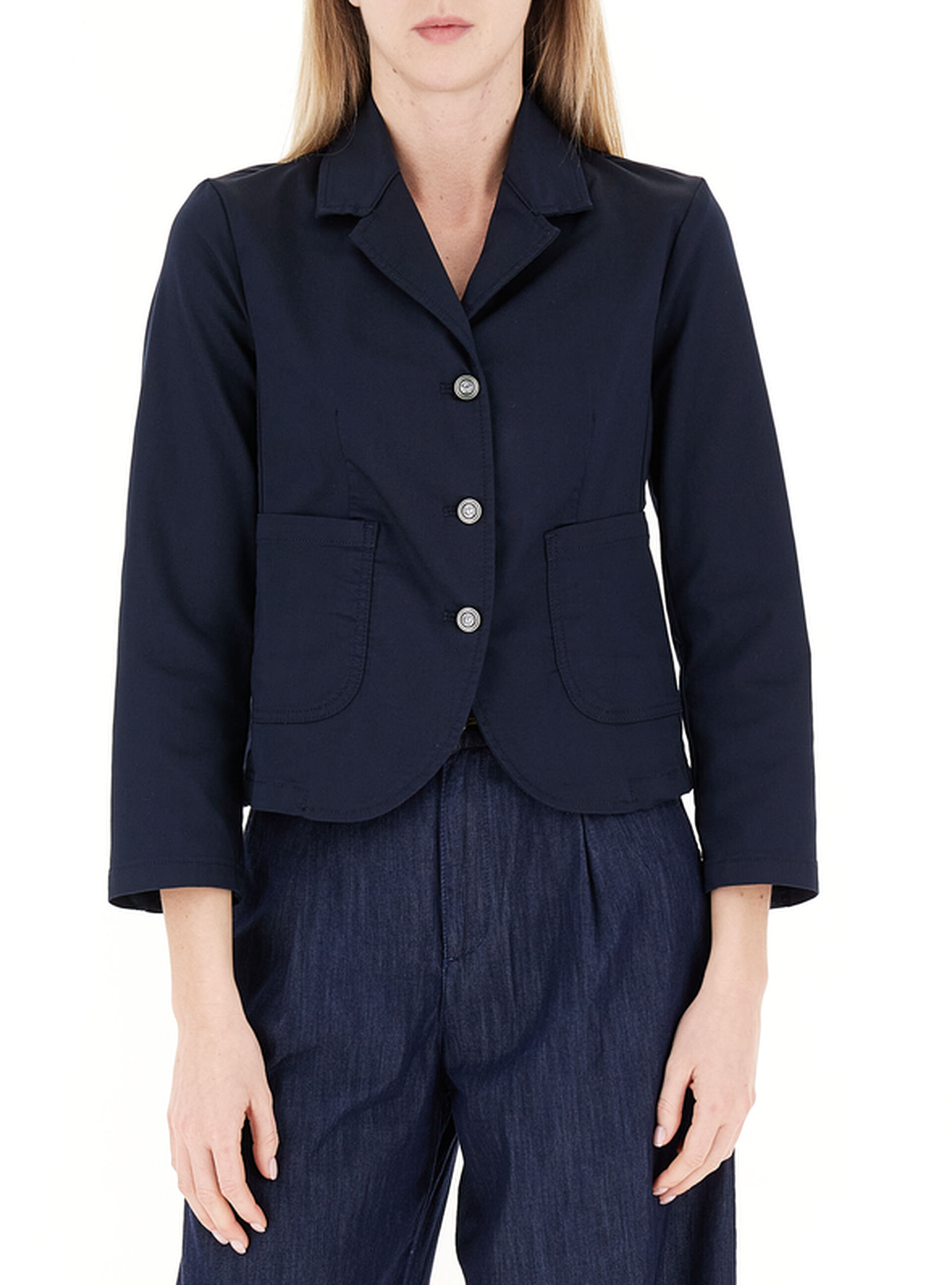 Blazer misto cotone LIU JEANS BLU NOTTE 42
