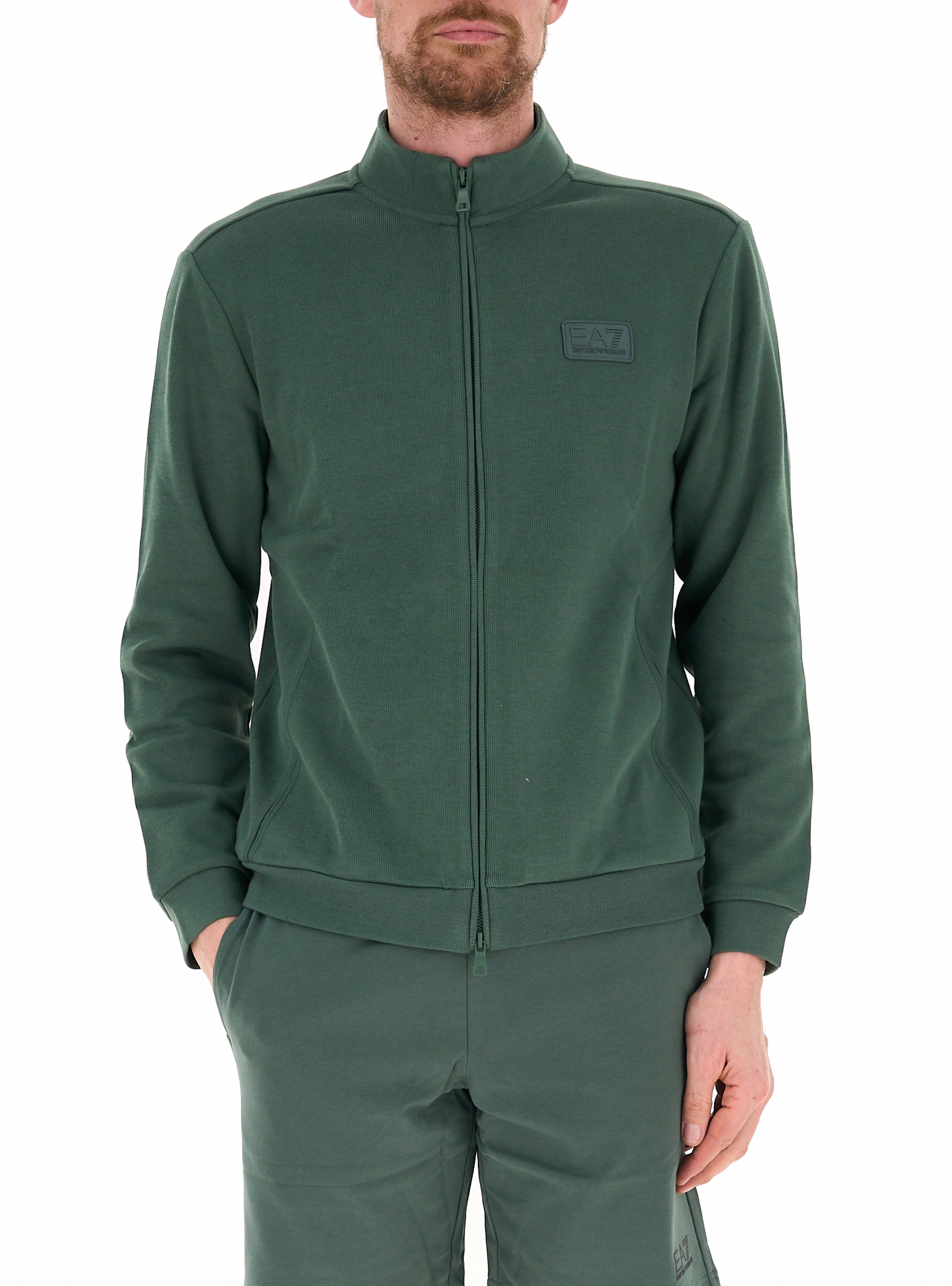 Felpa in cotone VERDE MILITARE