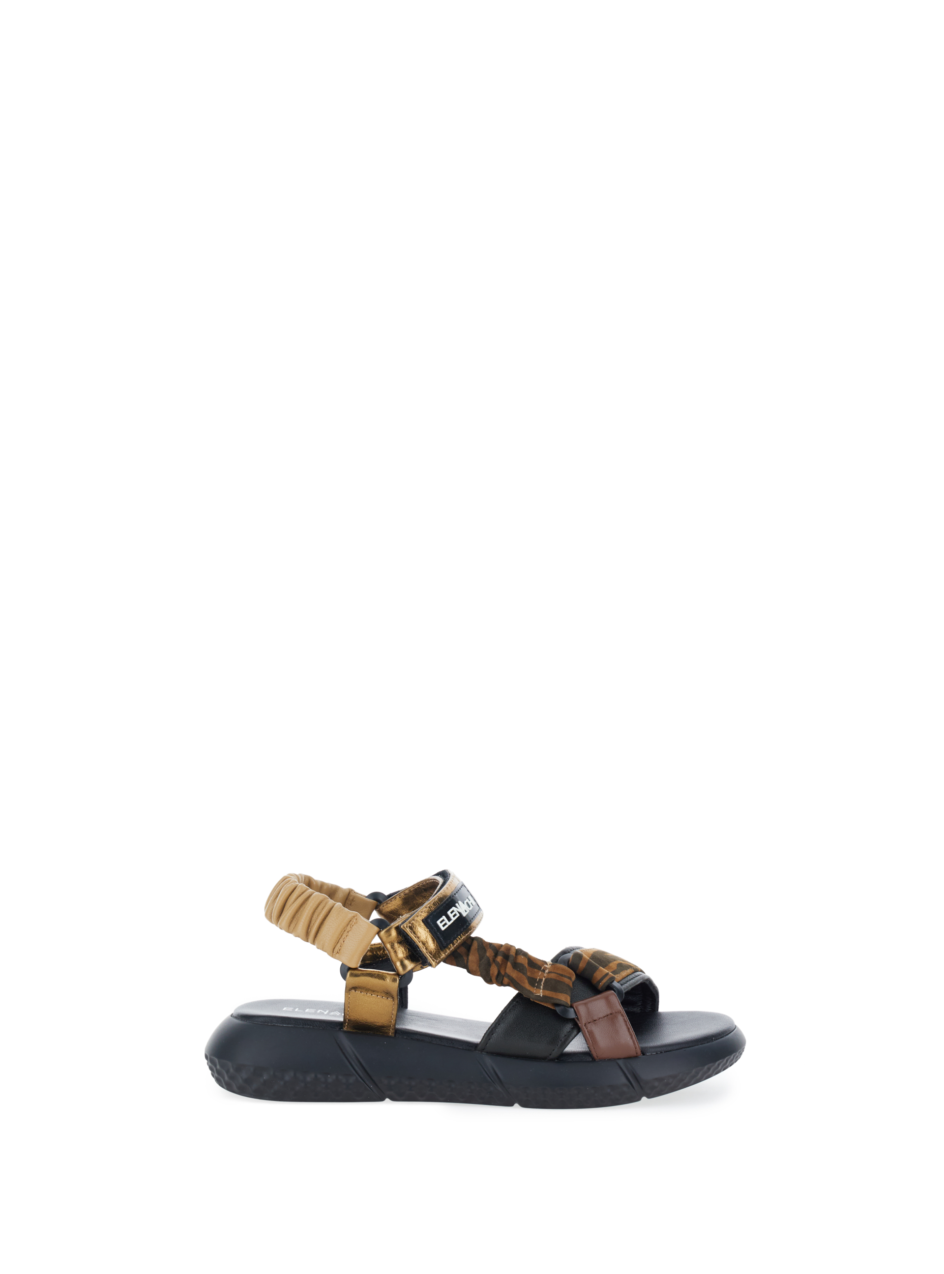ELENA IACHI Sandali in pelle NERO