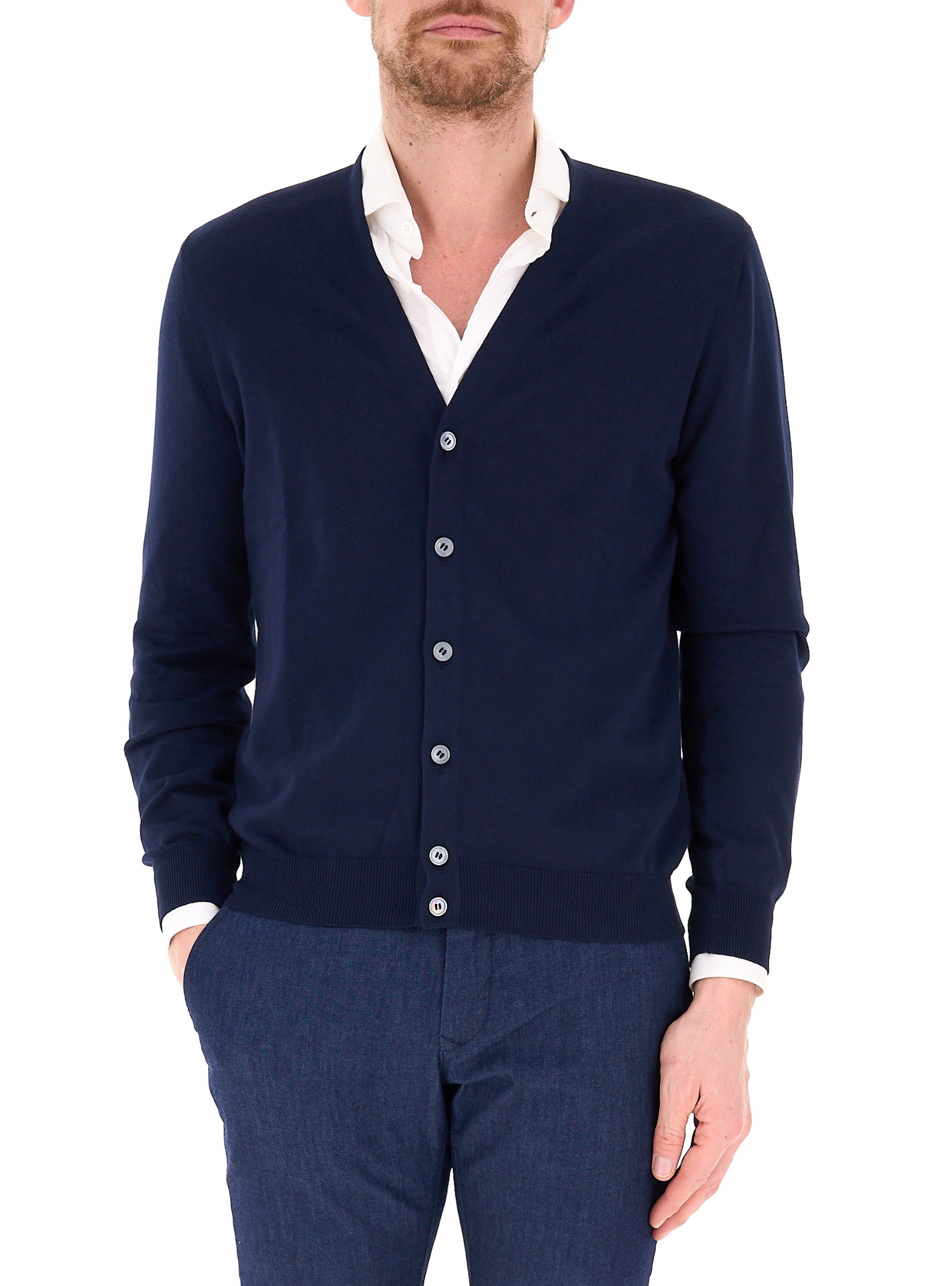 Cardigan in cotone BLU NAVY 46