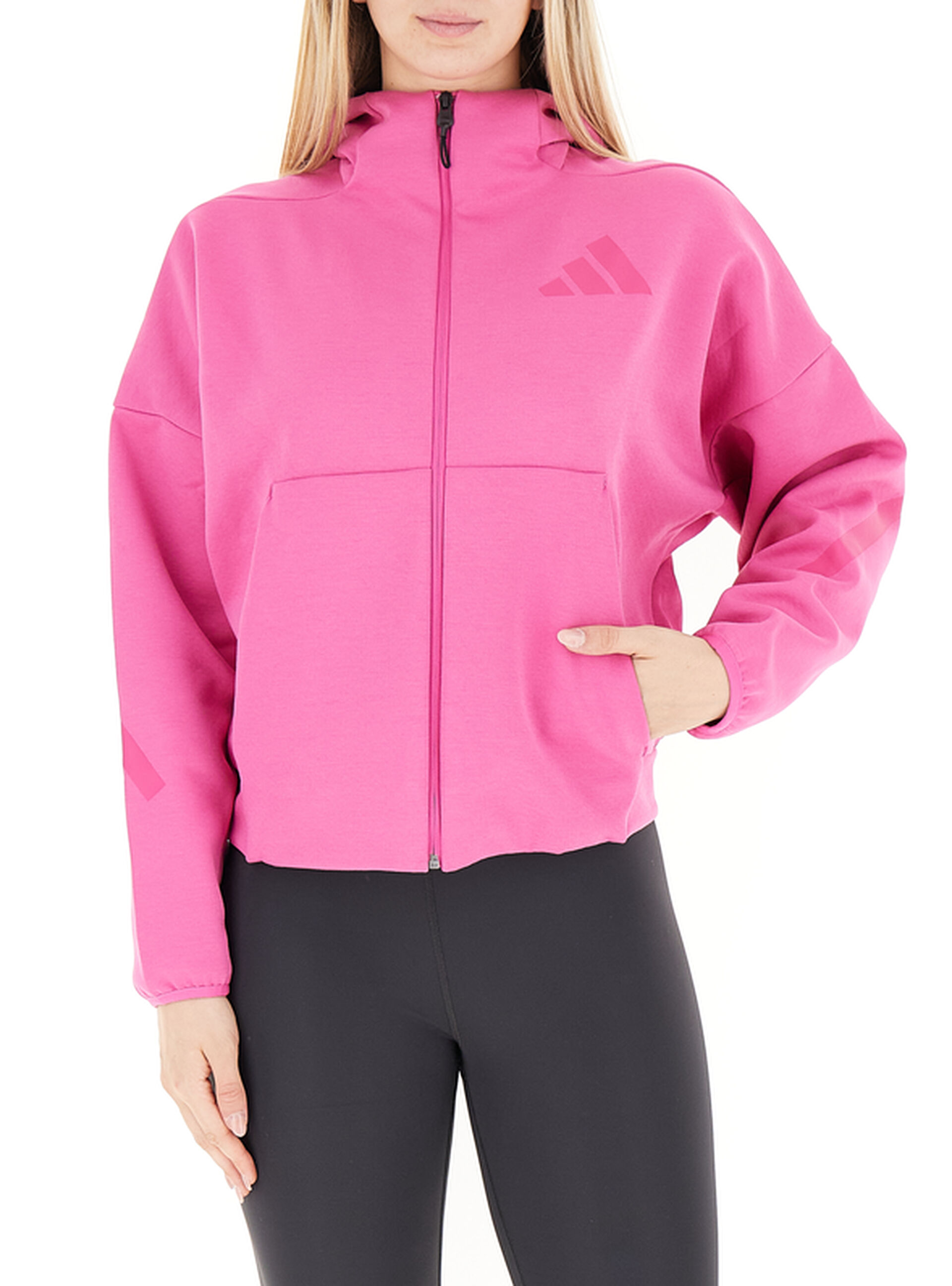 Adidas Felpa con cappuccio FUCSIA