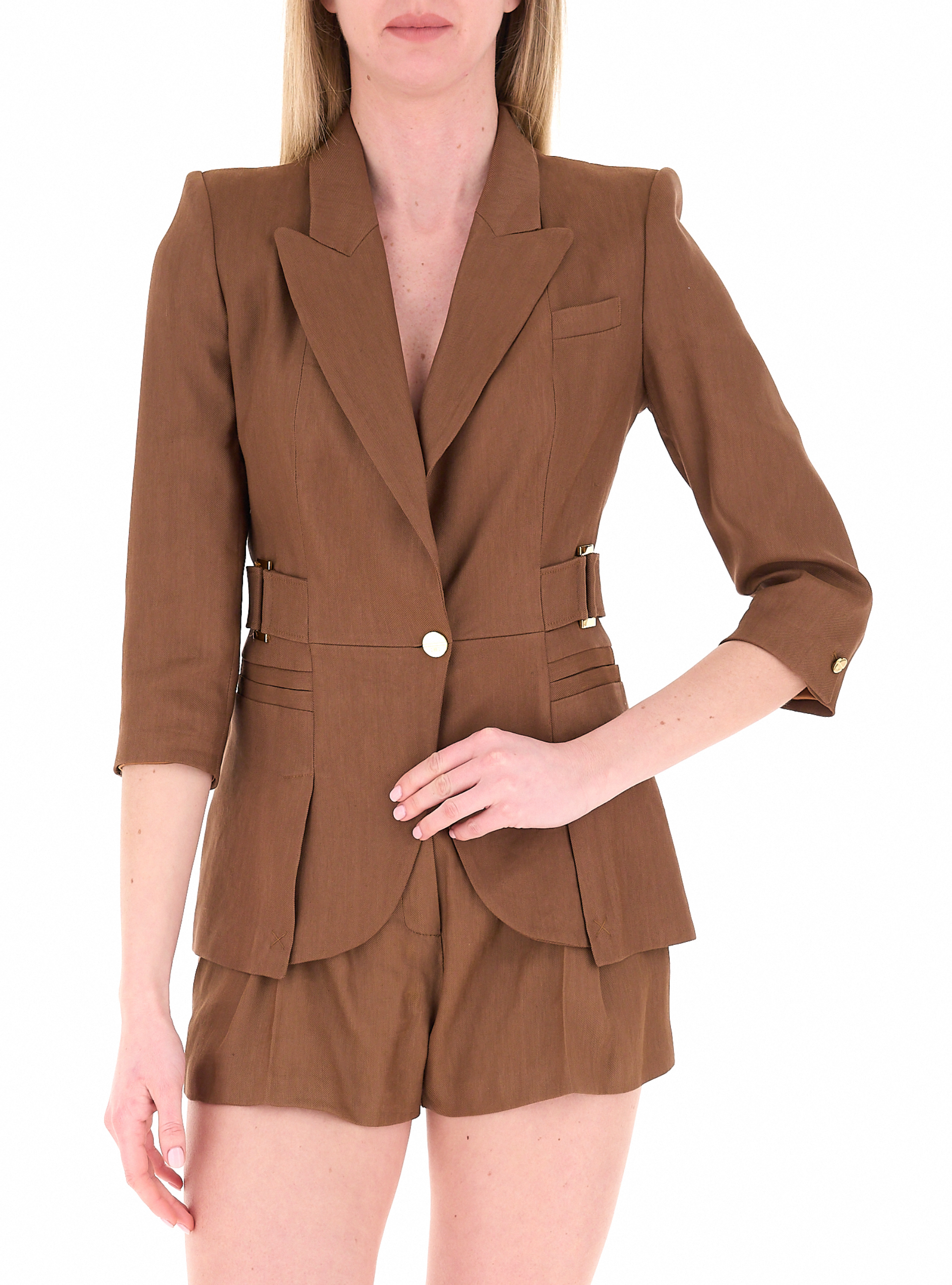 Blazer con dettaglio MARRONE