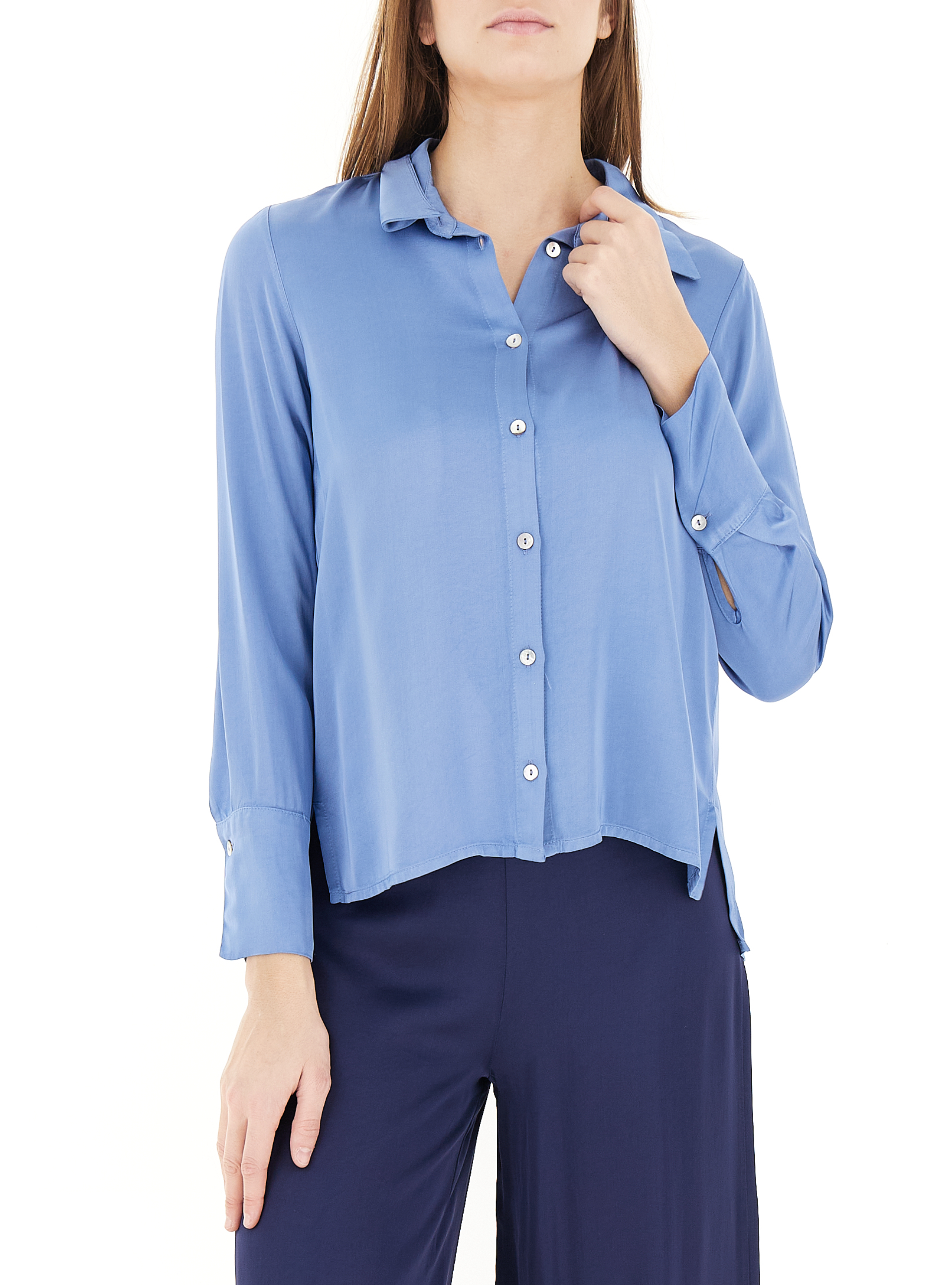 Camicia in viscosa BLU CHIARO