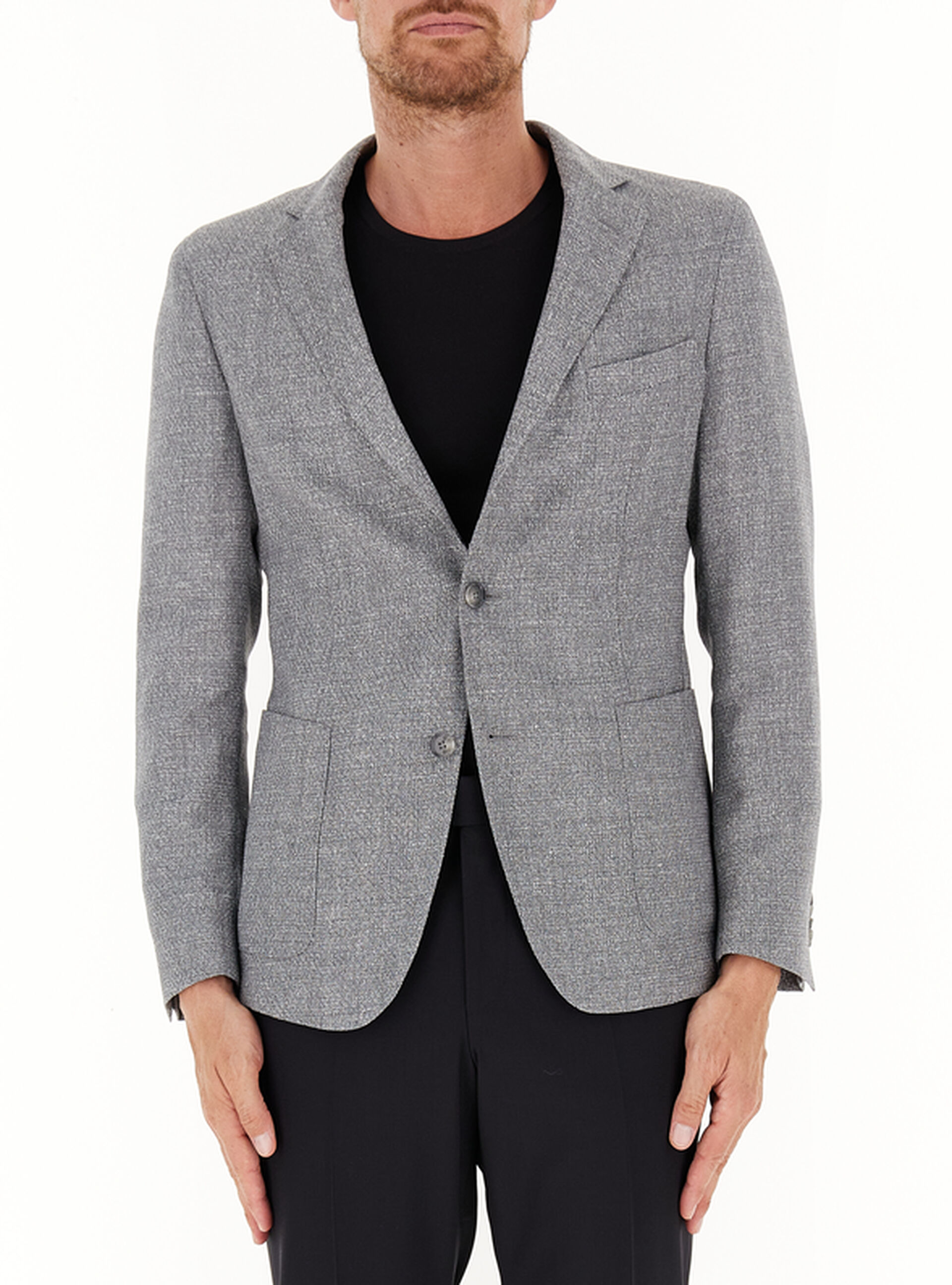 Giacca misto lana BOSS GRIGIO 50