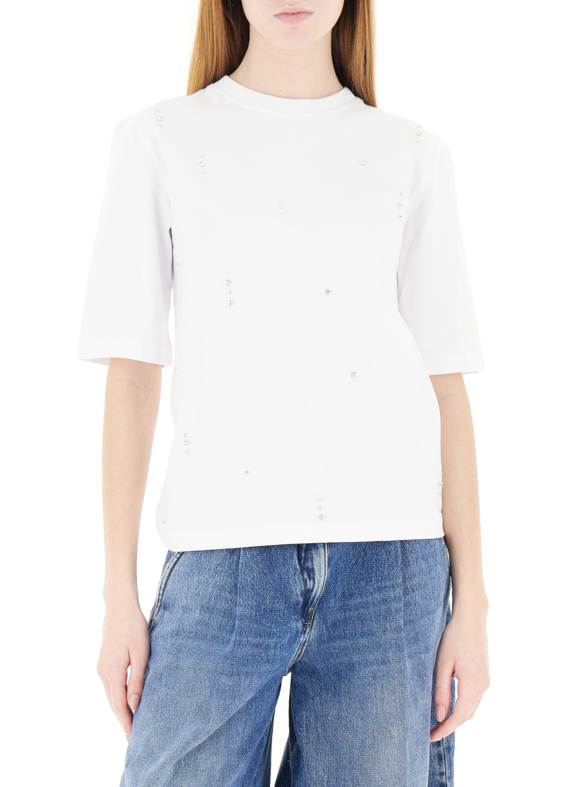 T-shirt girocollo BIANCO S