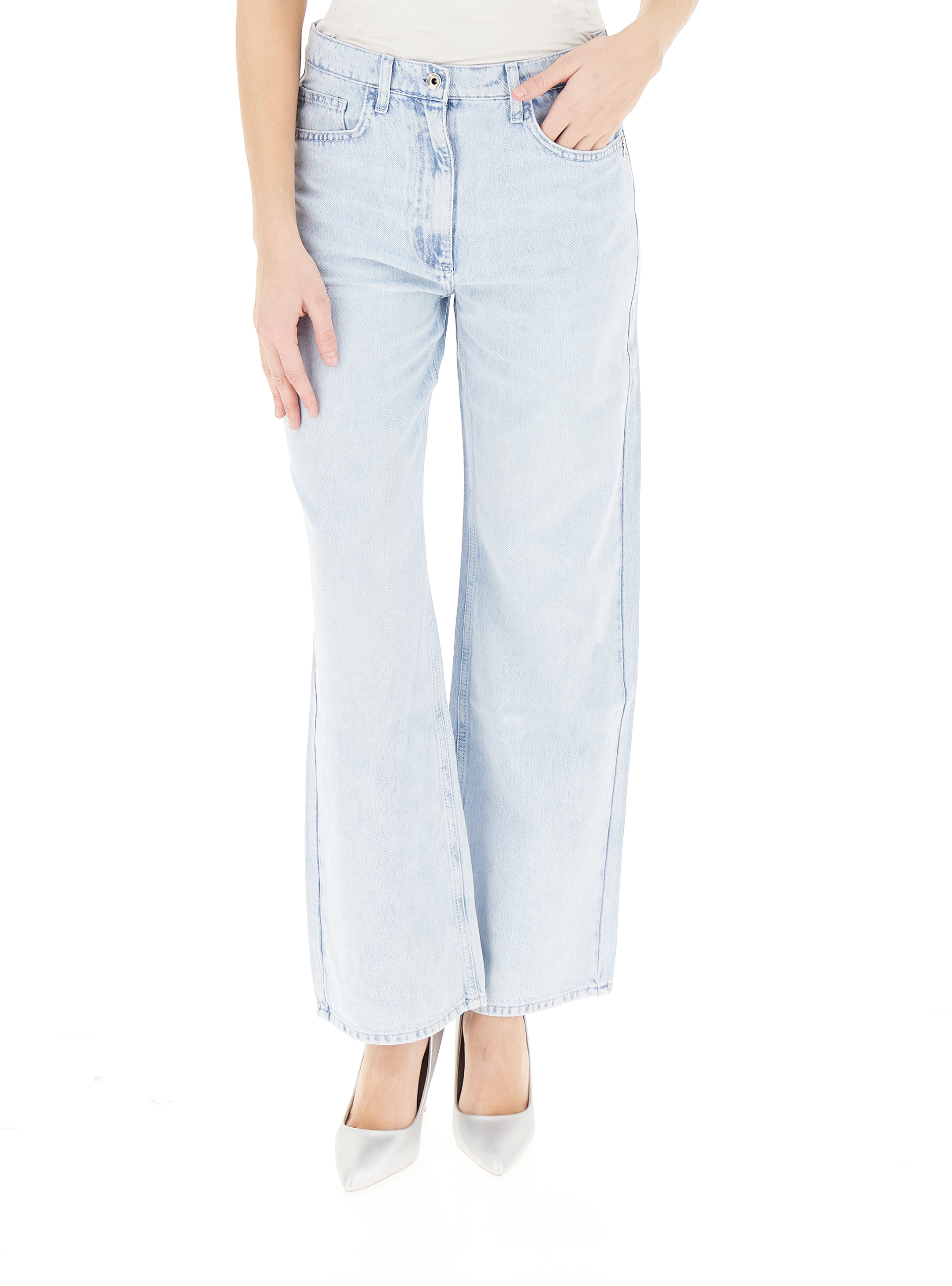 Jeans wide leg AZZURRO