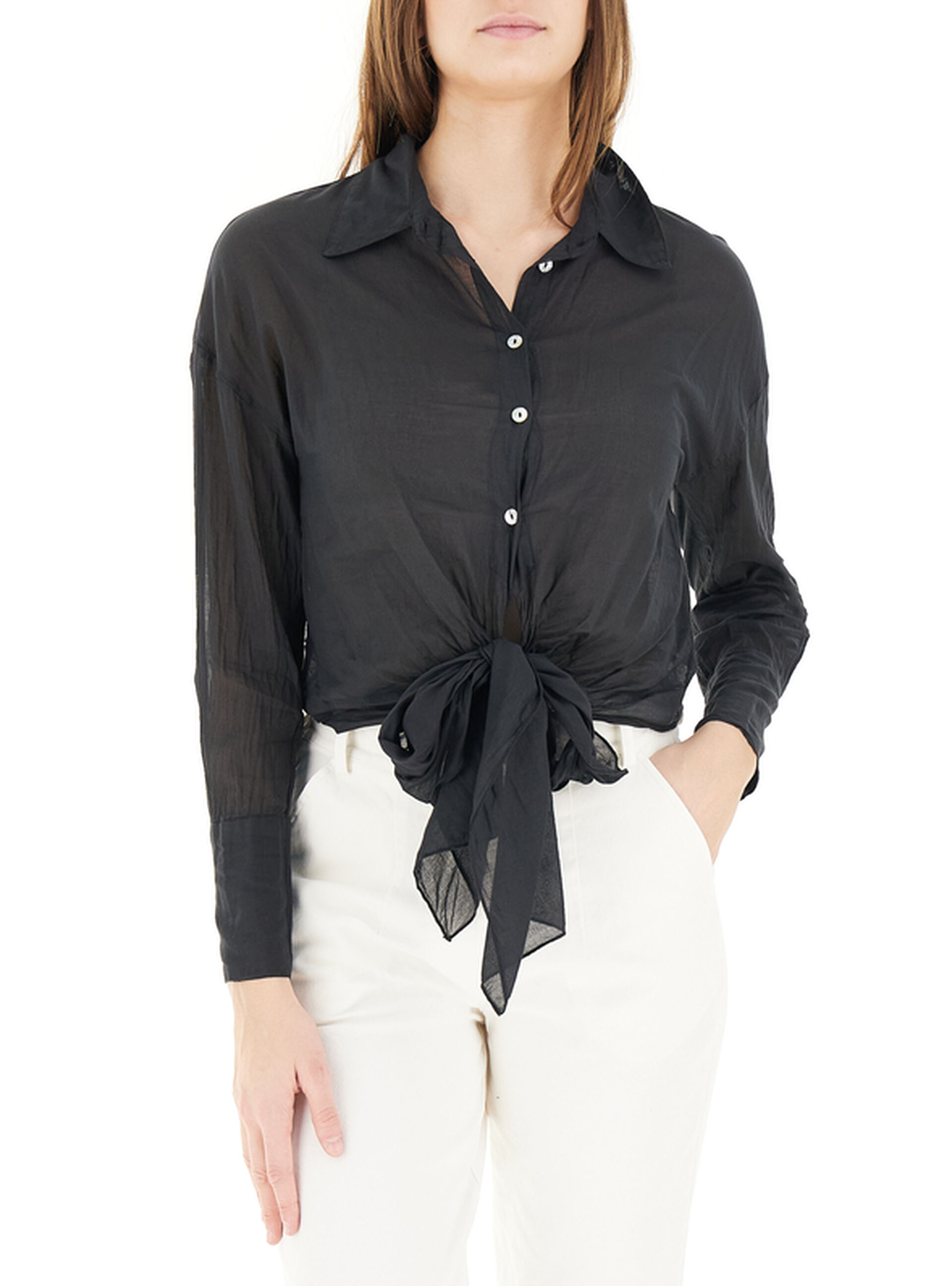 KOCCA Camicia con fiocco NERO XS