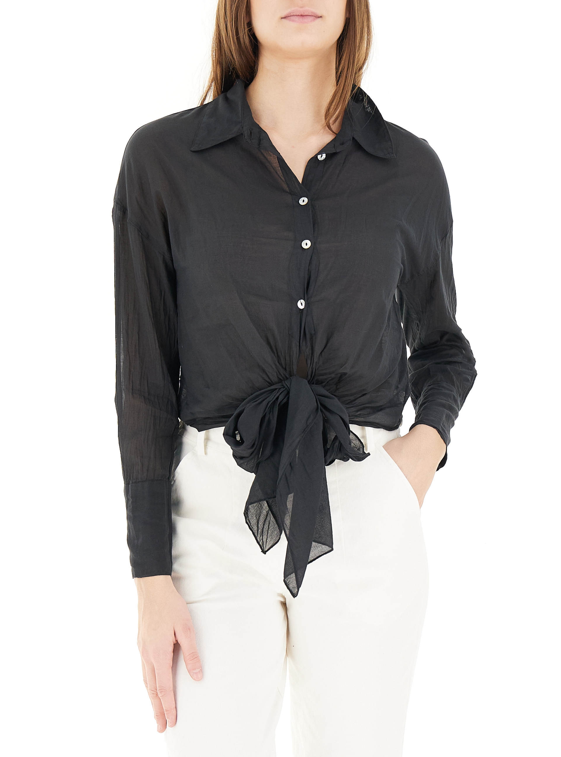 KOCCA Camicia con fiocco NERO XS