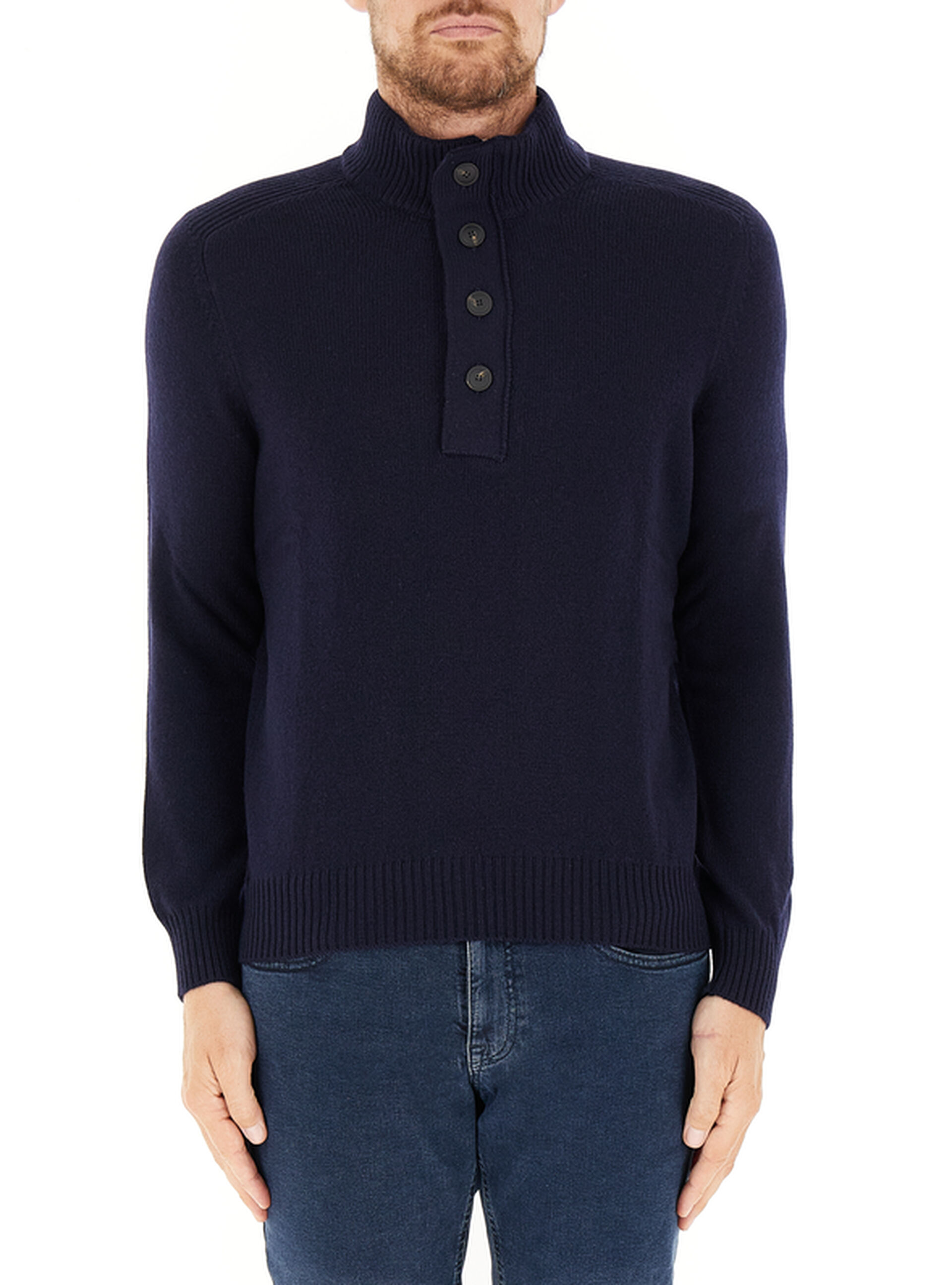 Lupetto con bottoni BLU NOTTE 54