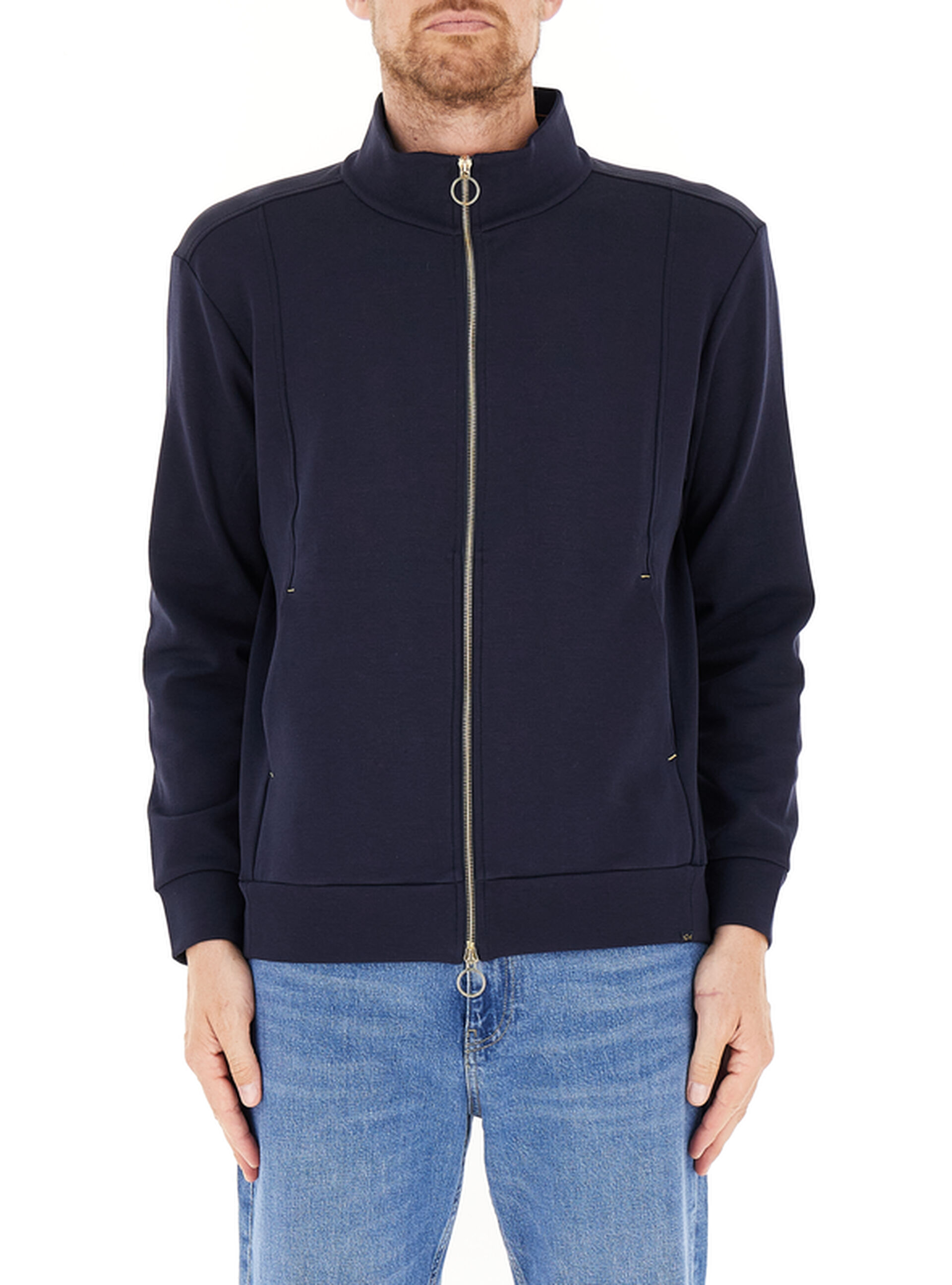Felpa con zip BLU NAVY XXL