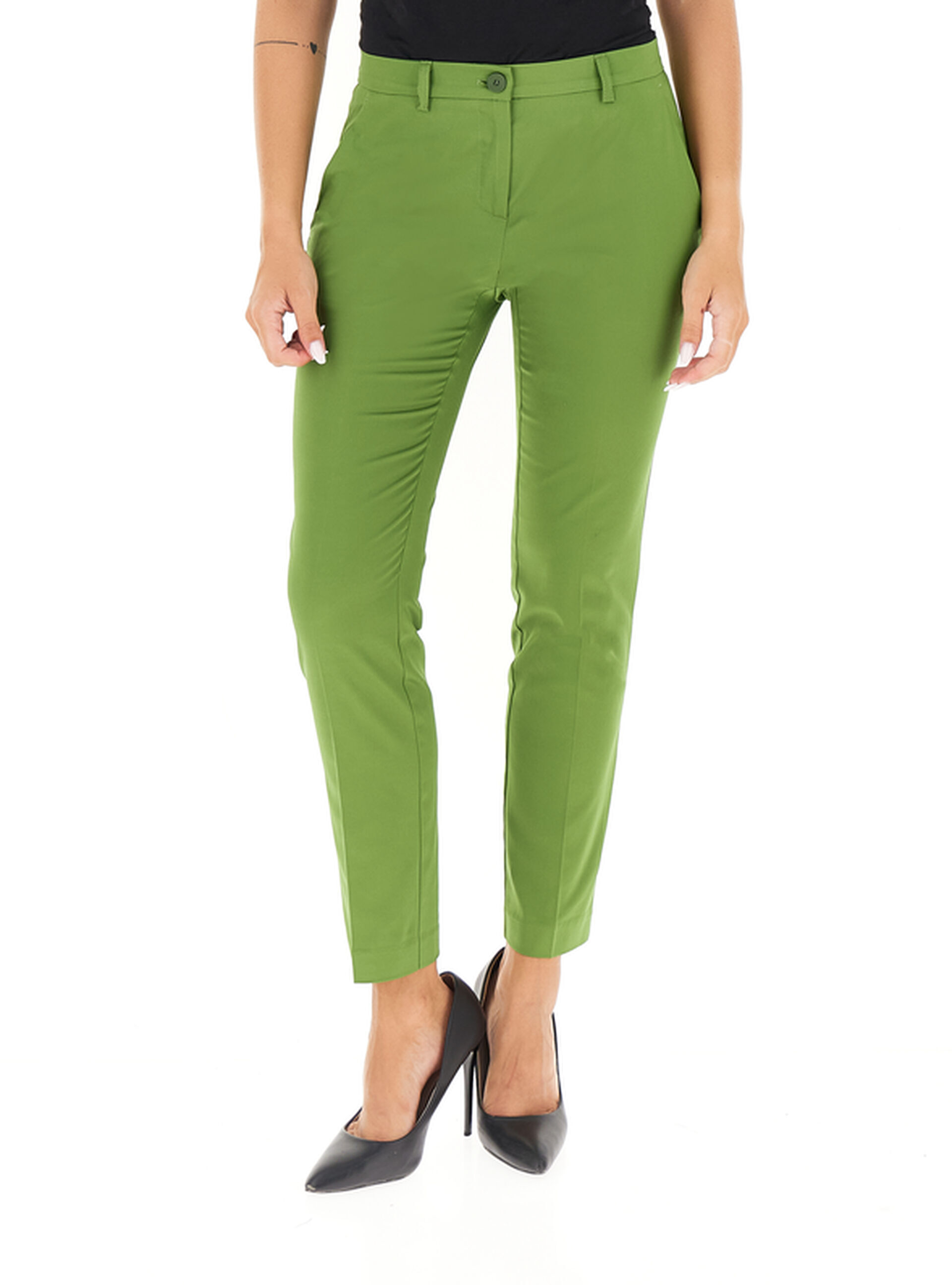 Pantalone a sigaretta VERDE 46
