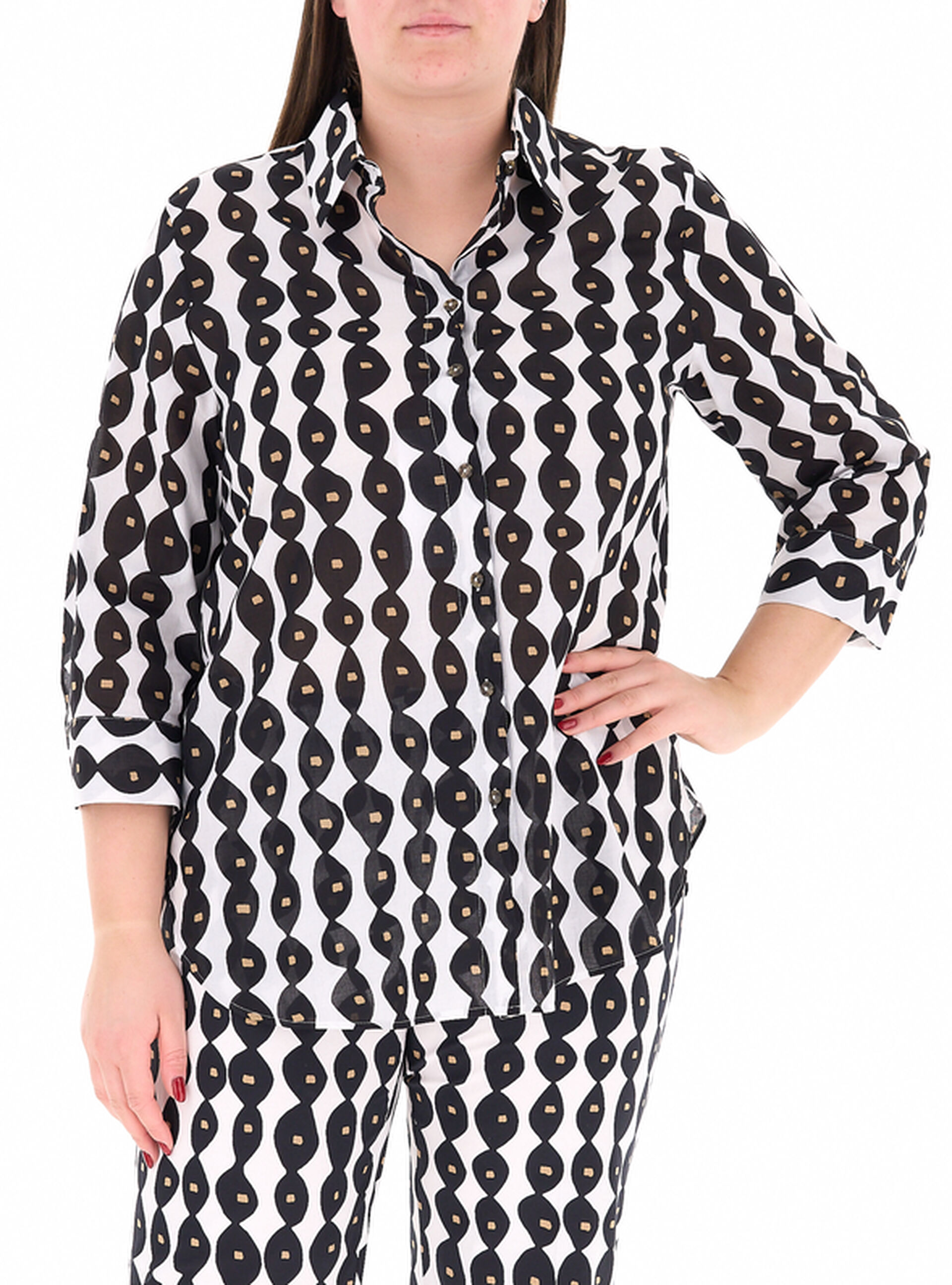 Camicia in fantasia NERO 27