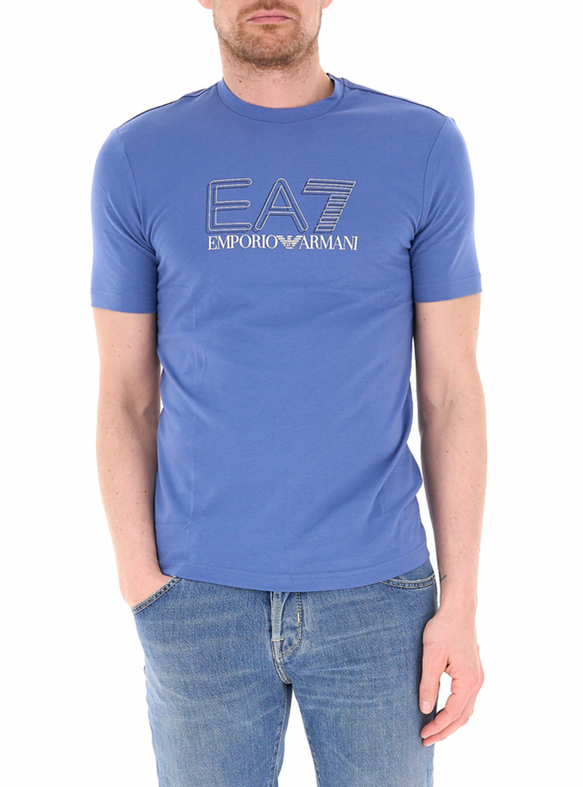 T-shirt girocollo AZZURRO OXFORD XXL