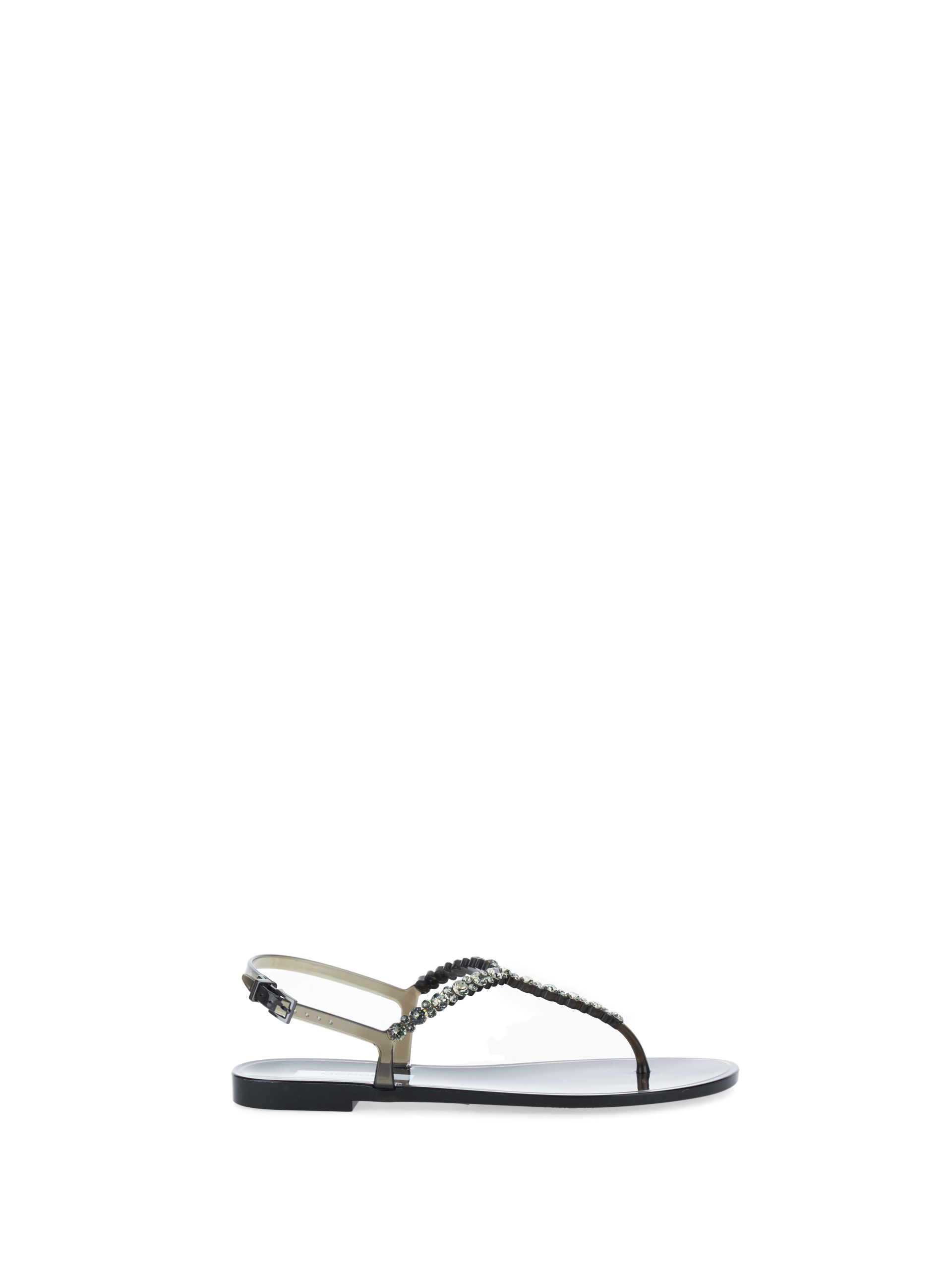 Sandali infradito con Swarovski NERO 40