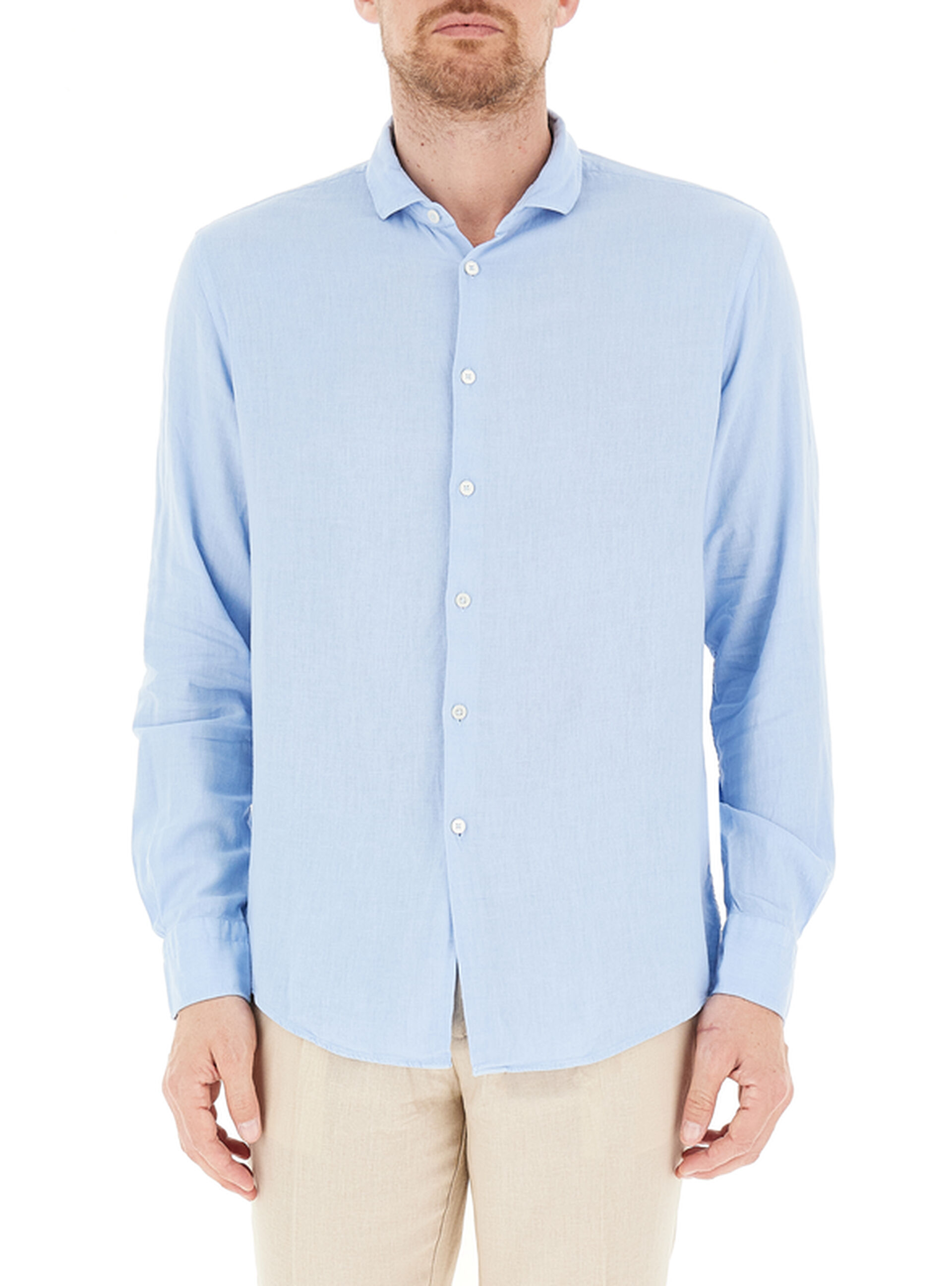 Camicia in lino AZZURRO CHIARO XL