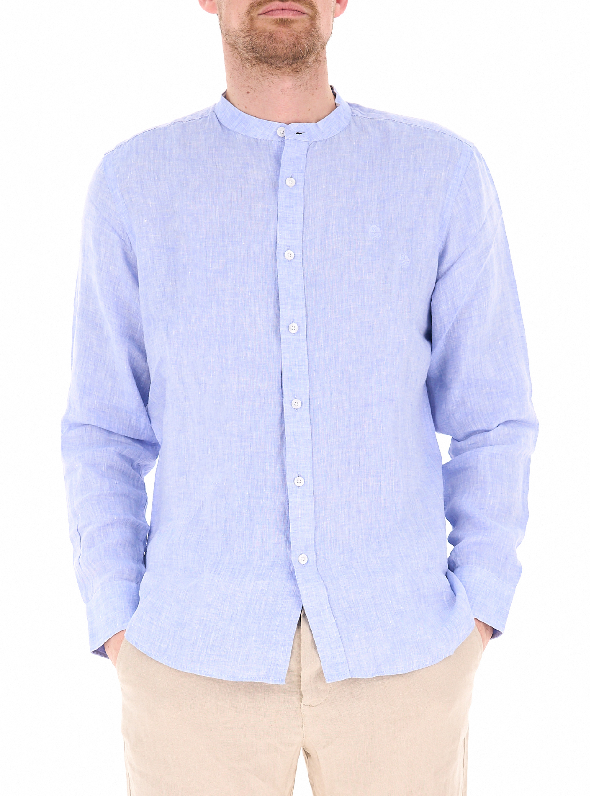 Camicia in lino AZZURRO CHIARO